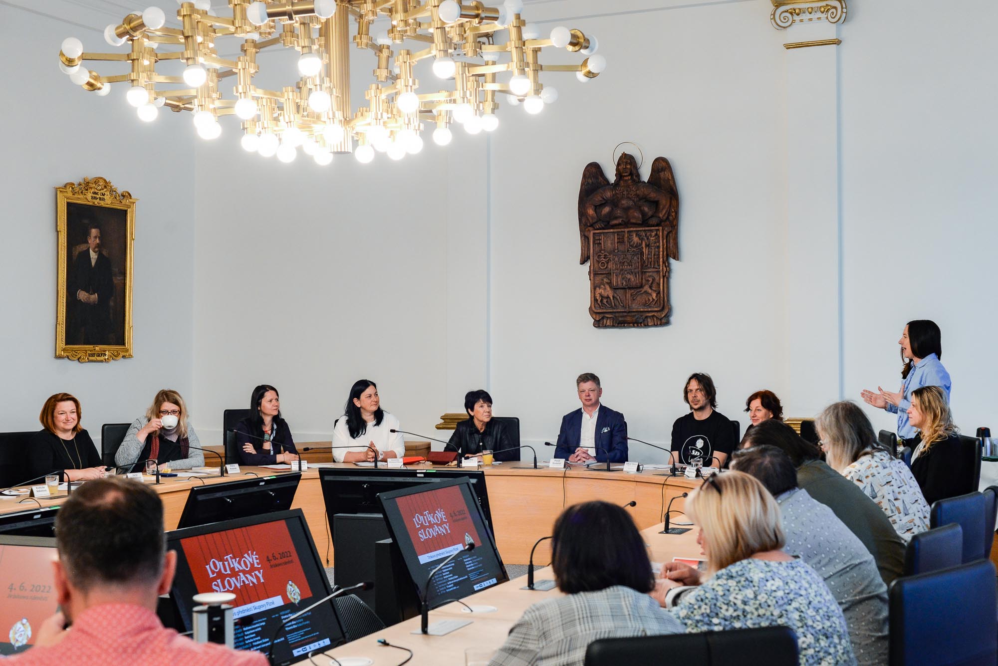 Loutkové Slovany (tisková konference, foto: M. Pecuch, 31.5.2022)