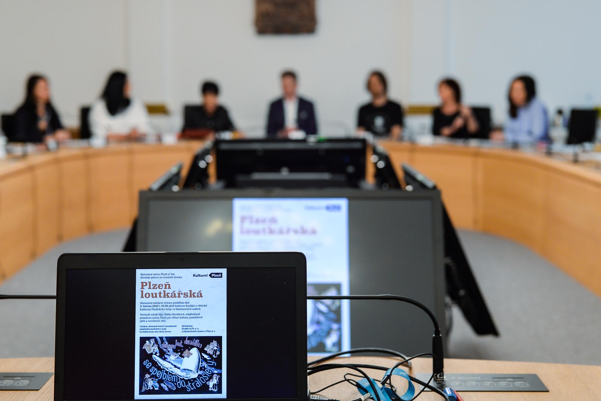 Loutkové Slovany (tisková konference, foto: M. Pecuch, 31.5.2022)