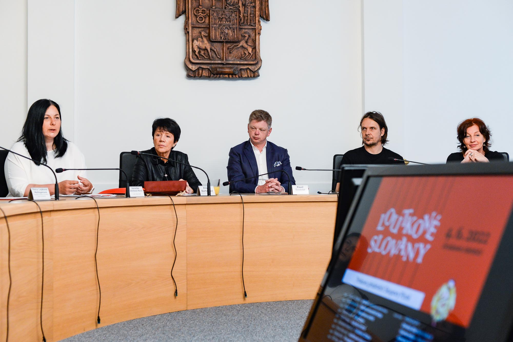 Loutkové Slovany (tisková konference, foto: M. Pecuch, 31.5.2022)