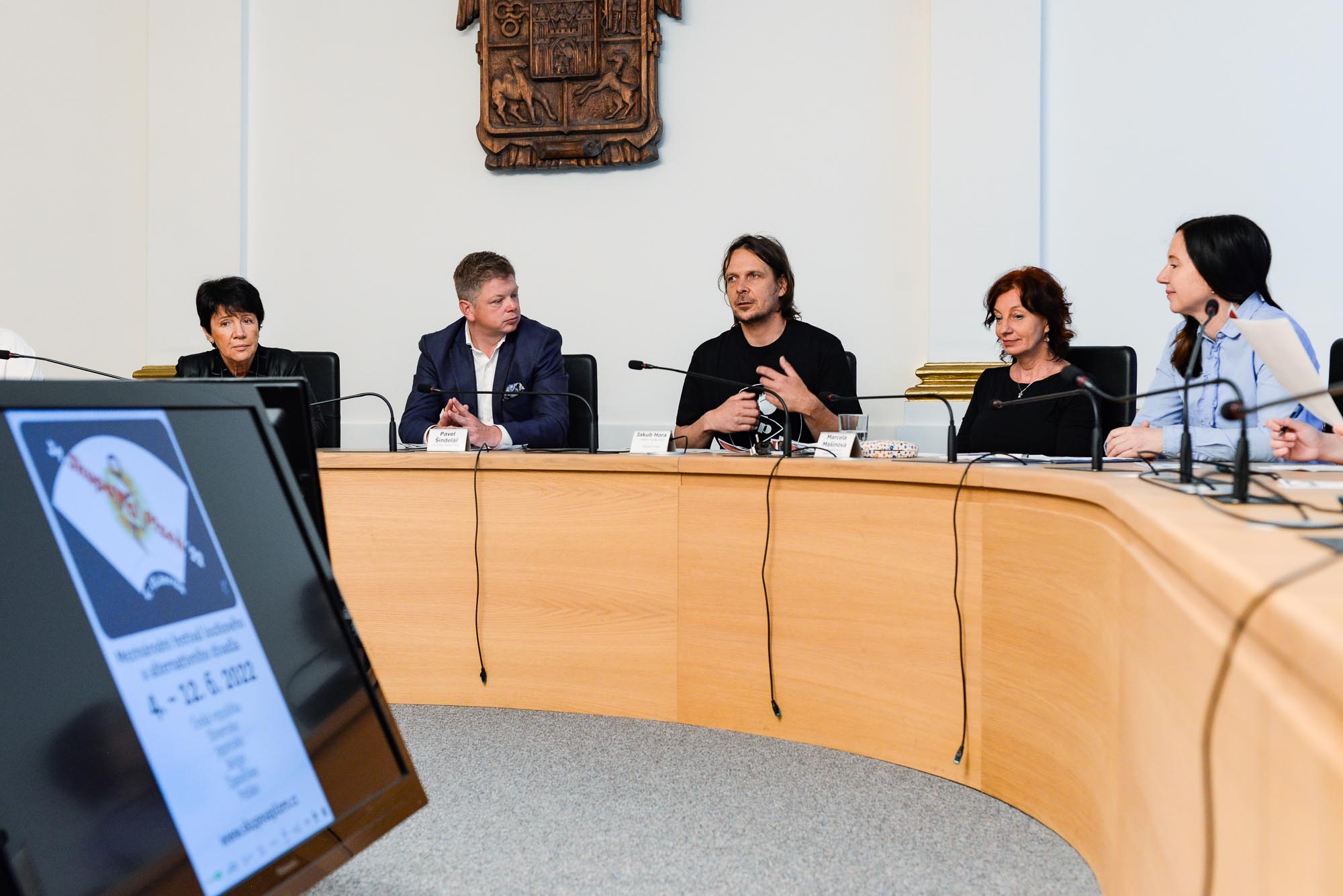Loutkové Slovany (tisková konference, foto: M. Pecuch, 31.5.2022)