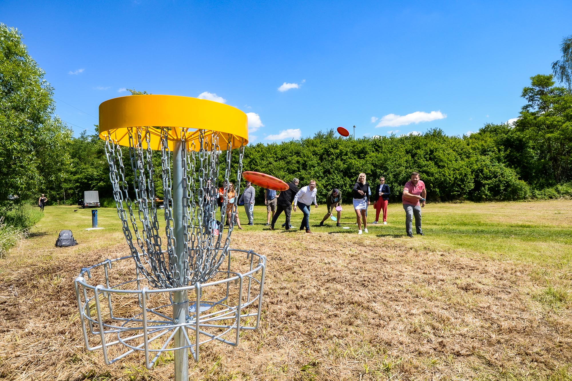 V Plzni vzniklo další discgolfové hřiště pod Škoda sport parkem (foto: M. Pecuch, 31.5.2022)