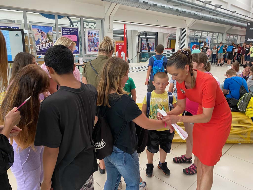 Děti z domova Domino navštívily Techmanii (foto: M. Kovářová, 28.6.2022)