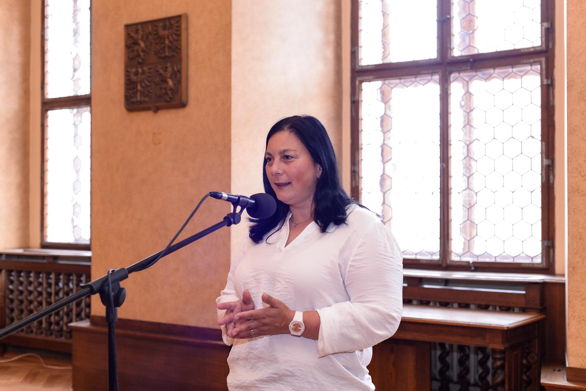 Stipendisté mezinárodní letní jazykové školy navštívili radnici (foto: M. Pecuch, 13.7.2022)
