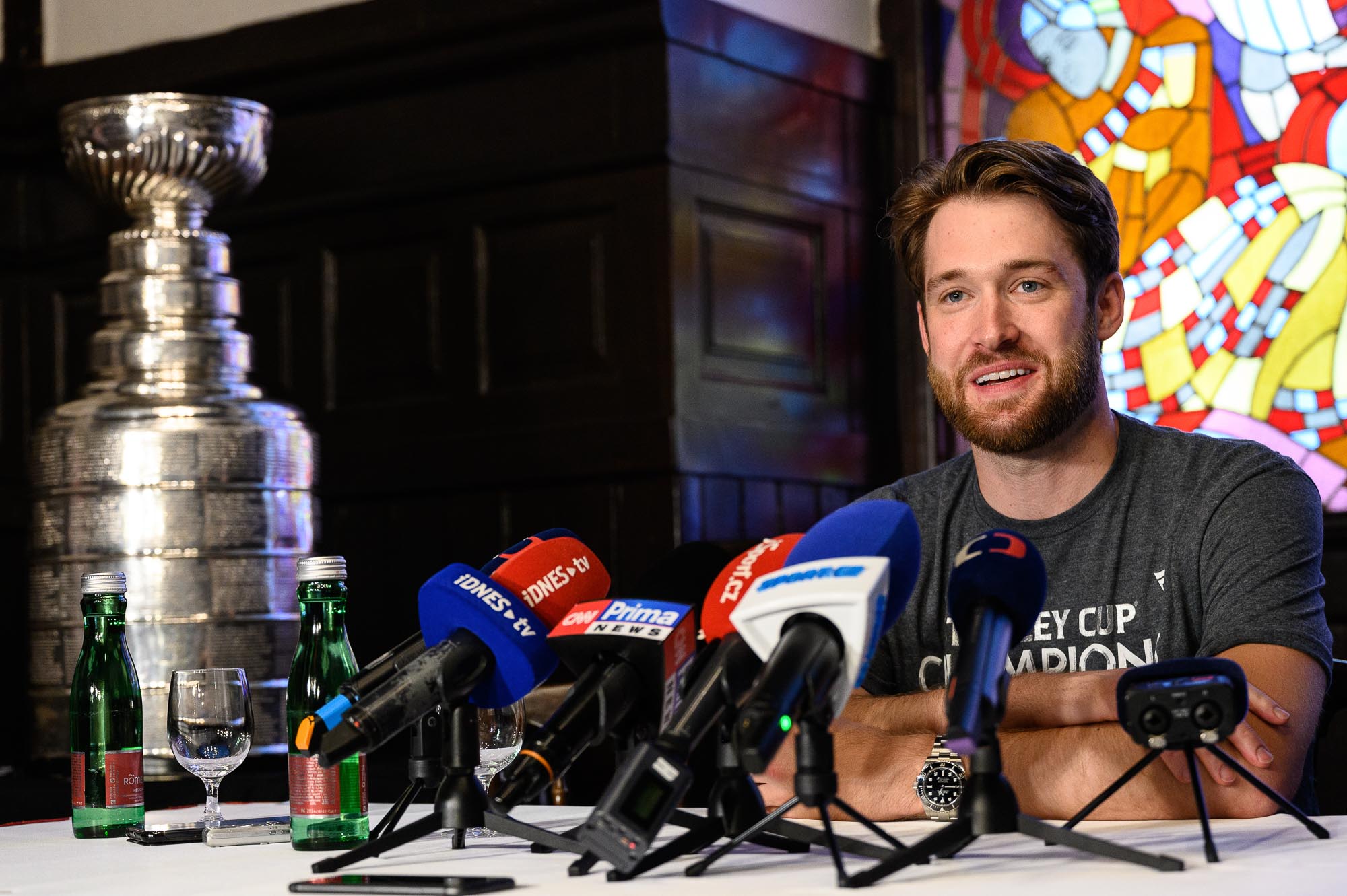 Pavel Francouz přivezl do Plzně Stanley Cup (foto: V. Vecka, 22.7.2022)