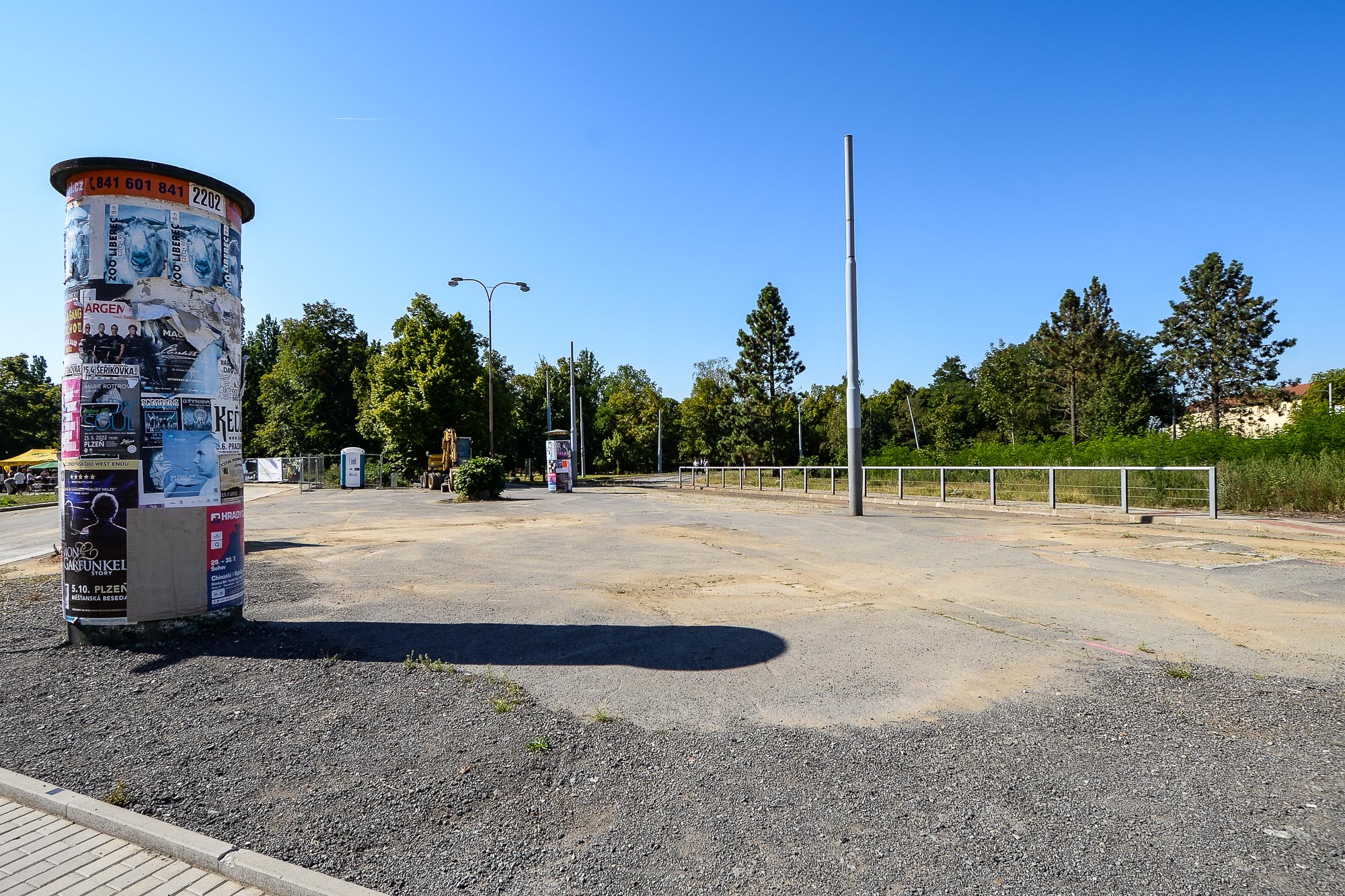 Plzeň zahájila stavbu vstupní brány do Borského parku (foto: M. Pecuch, 3.8.2022)