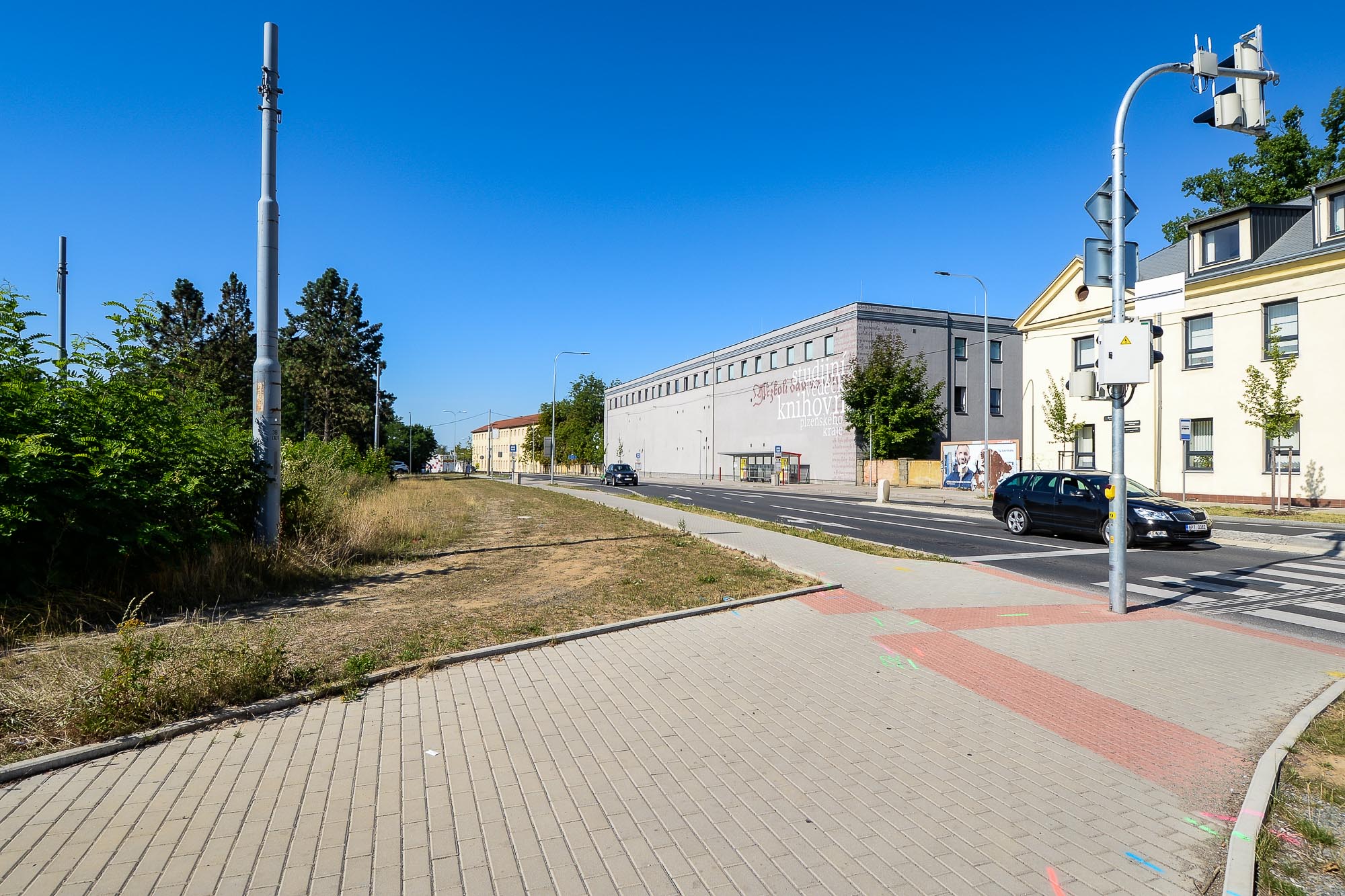 Plzeň zahájila stavbu vstupní brány do Borského parku (foto: M. Pecuch, 3.8.2022)