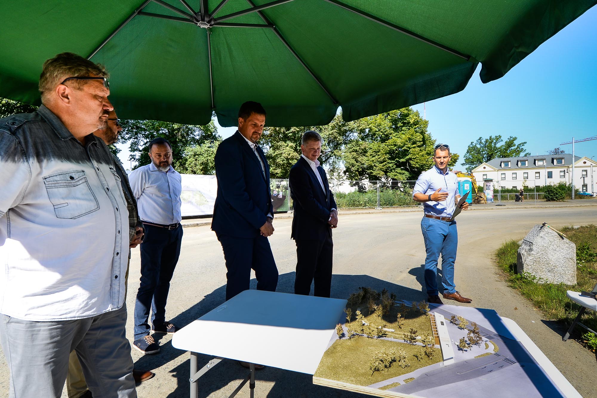 Plzeň zahájila stavbu vstupní brány do Borského parku (foto: M. Pecuch, 3.8.2022)