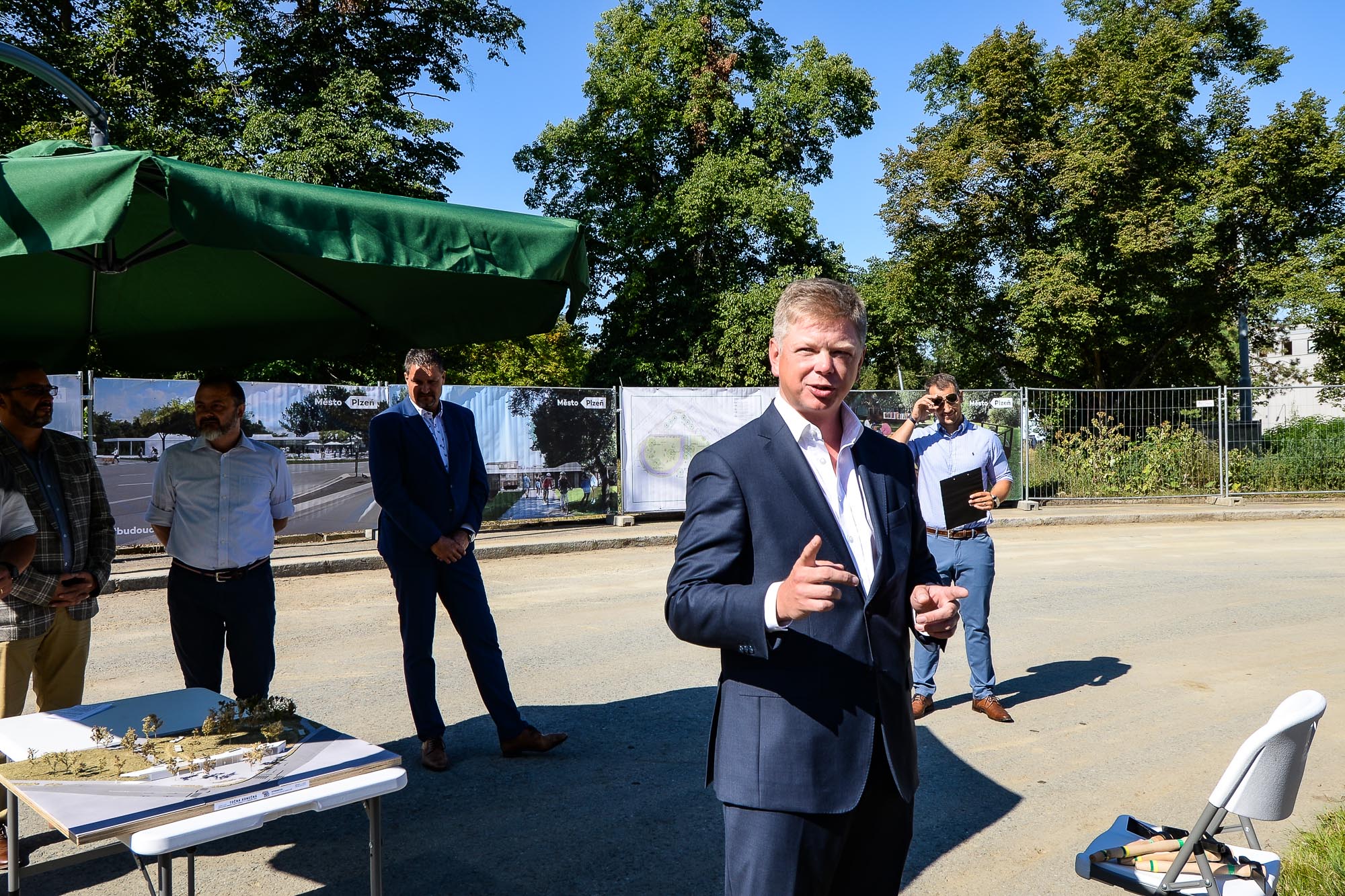 Plzeň zahájila stavbu vstupní brány do Borského parku (foto: M. Pecuch, 3.8.2022)