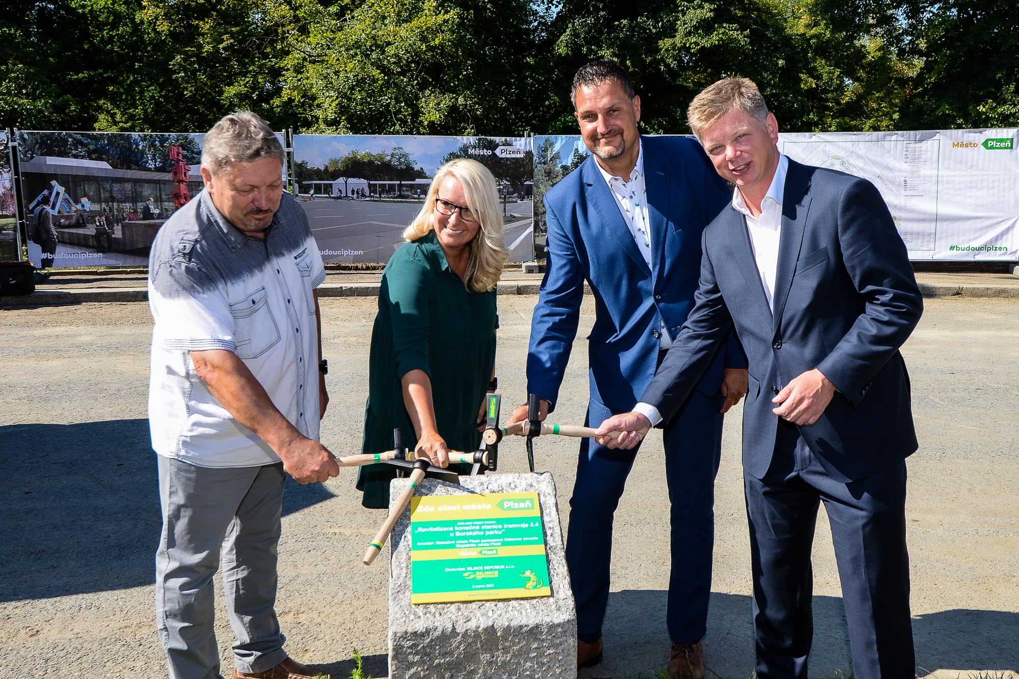 Plzeň zahájila stavbu vstupní brány do Borského parku (foto: M. Pecuch, 3.8.2022)