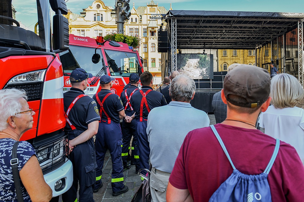 Plzeňané po dvaceti letech vzpomínali na velké povodně (foto: M. Chaloupka, 11.8.2022)