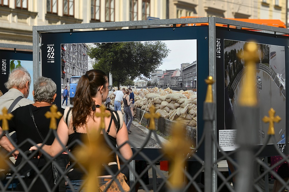 Plzeňané po dvaceti letech vzpomínali na velké povodně (foto: M. Chaloupka, 11.8.2022)