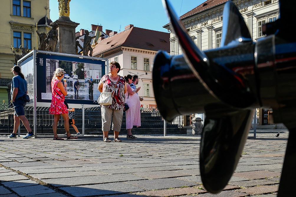 Plzeňané po dvaceti letech vzpomínali na velké povodně (foto: M. Chaloupka, 11.8.2022)