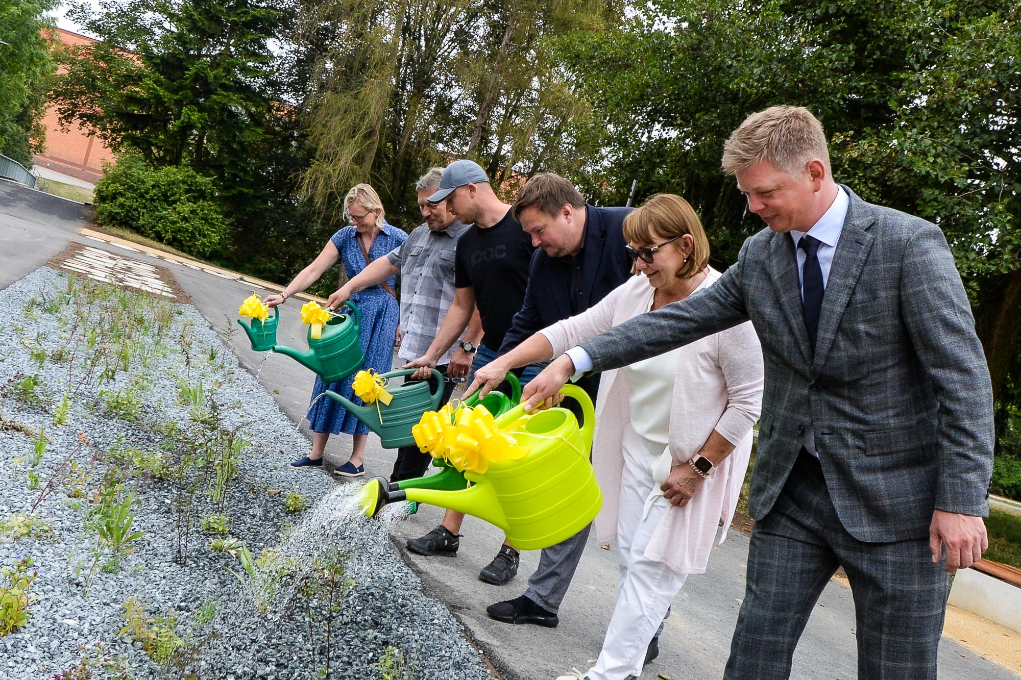 Zrevitalizovaný park za OC Plzeň Plaza se otevřel veřejnosti (foto: M. Pecuch, 19.8.2022)