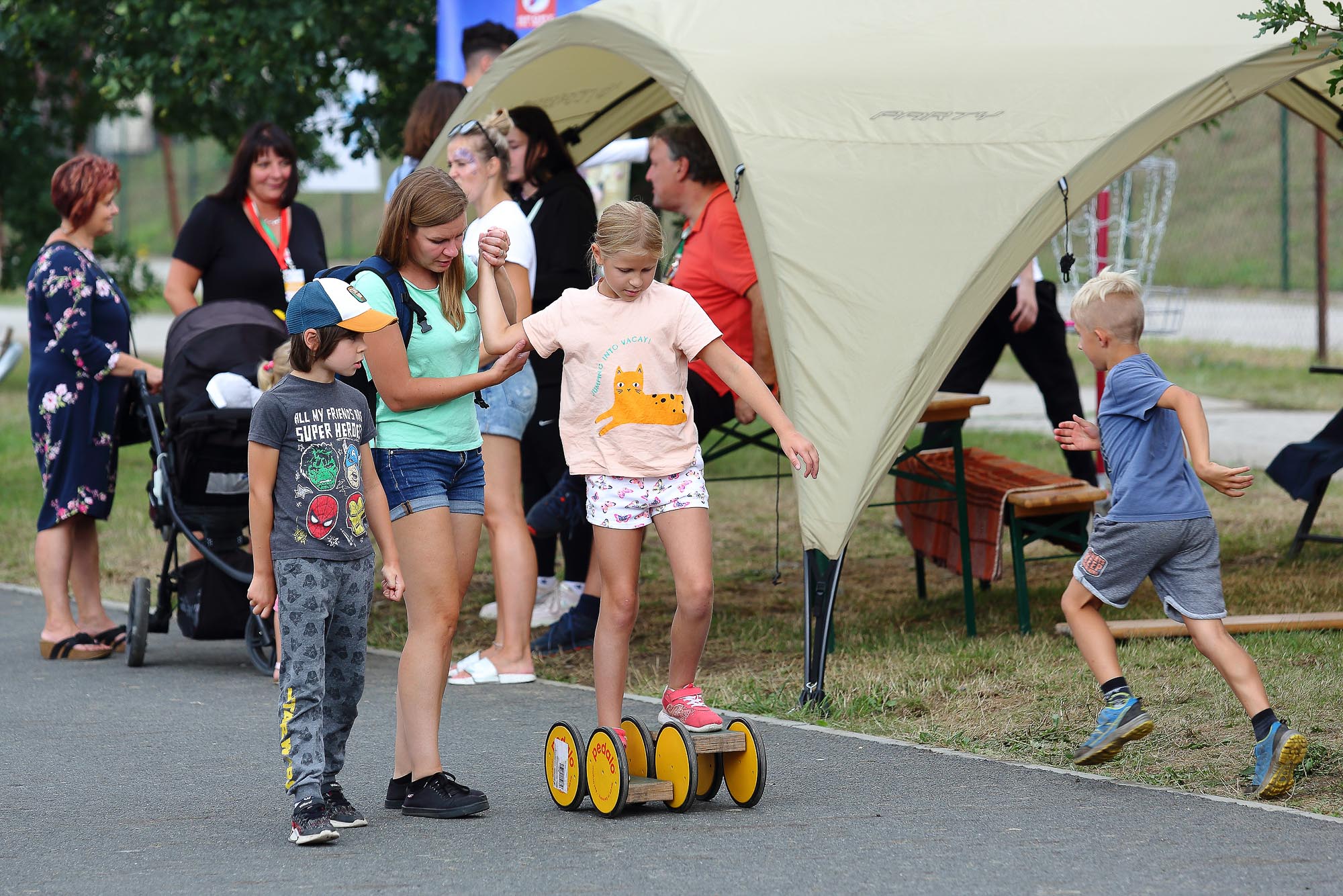Úvodní víkend Sportmanie Plzeň 2022 poznamenal déšť (foto: Z. Vaiz, 20.8.2022)
