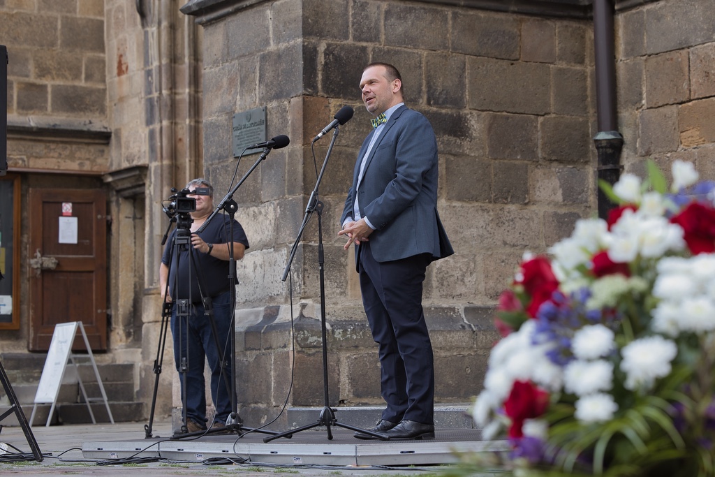 Město si připomnělo události 21. srpna 1968 (foto: R. Muchka, 21.8.2022)