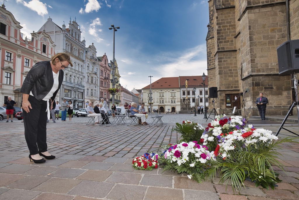 Město si připomnělo události 21. srpna 1968 (foto: R. Muchka, 21.8.2022)