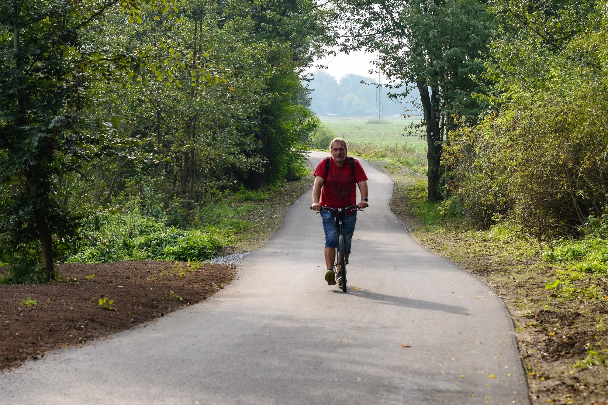 Nová cyklostezka podél Mže z Křimic do Malesic již slouží cyklistům (foto: M. Pecuch, 6.9.2022)