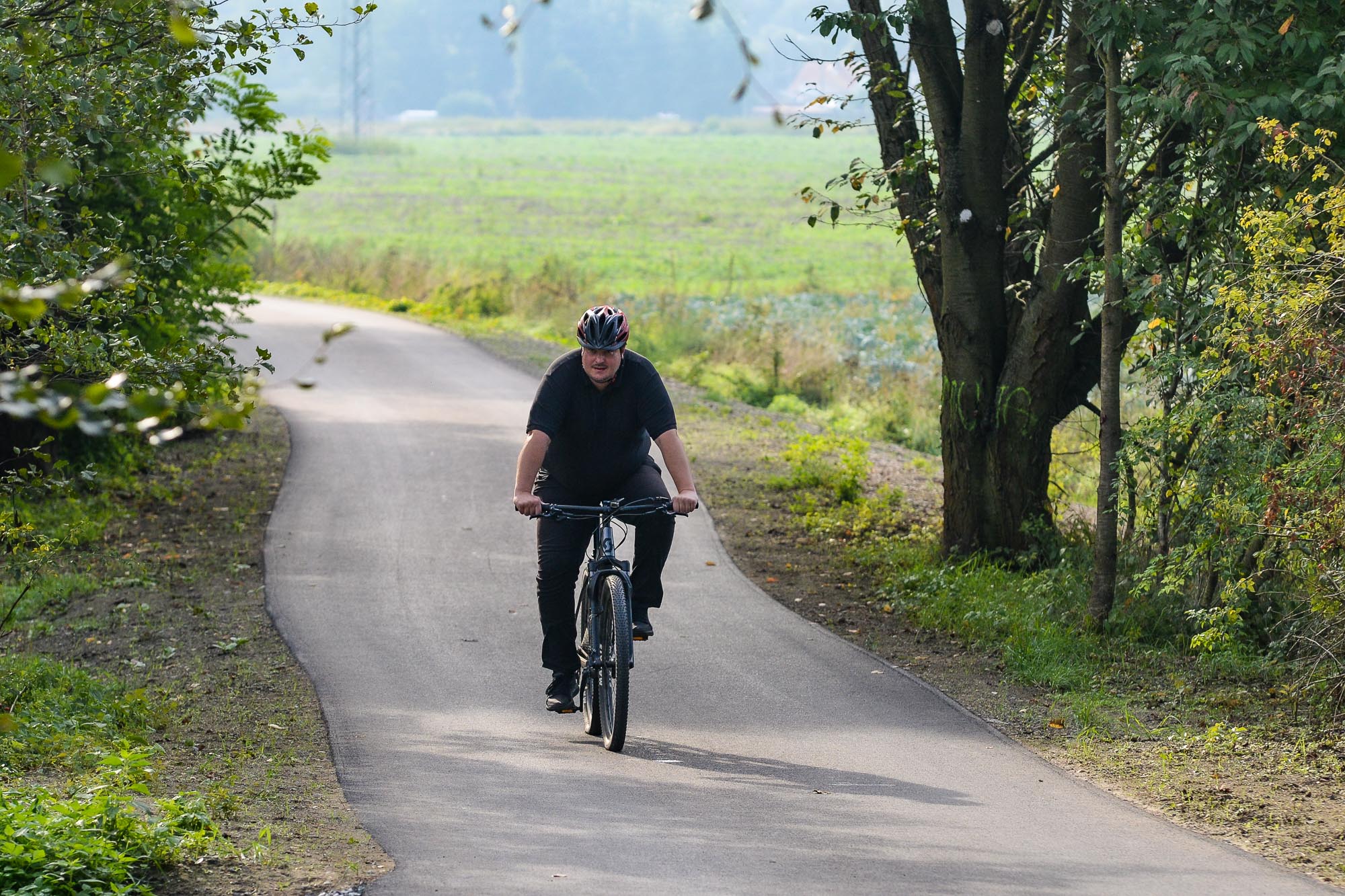Nová cyklostezka podél Mže z Křimic do Malesic již slouží cyklistům (foto: M. Pecuch, 6.9.2022)