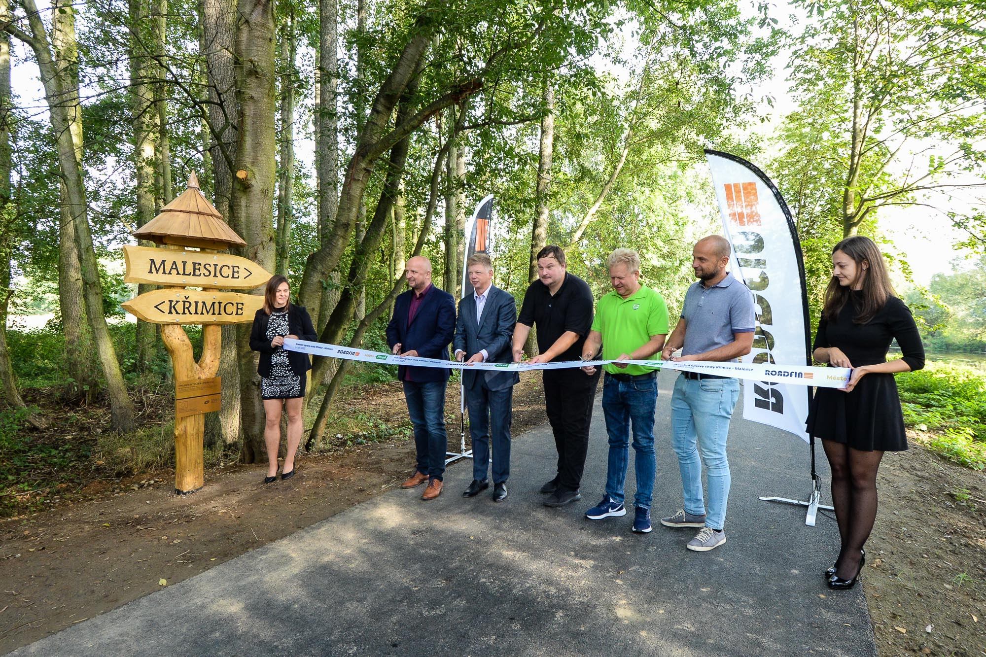 Nová cyklostezka podél Mže z Křimic do Malesic již slouží cyklistům (foto: M. Pecuch, 6.9.2022)