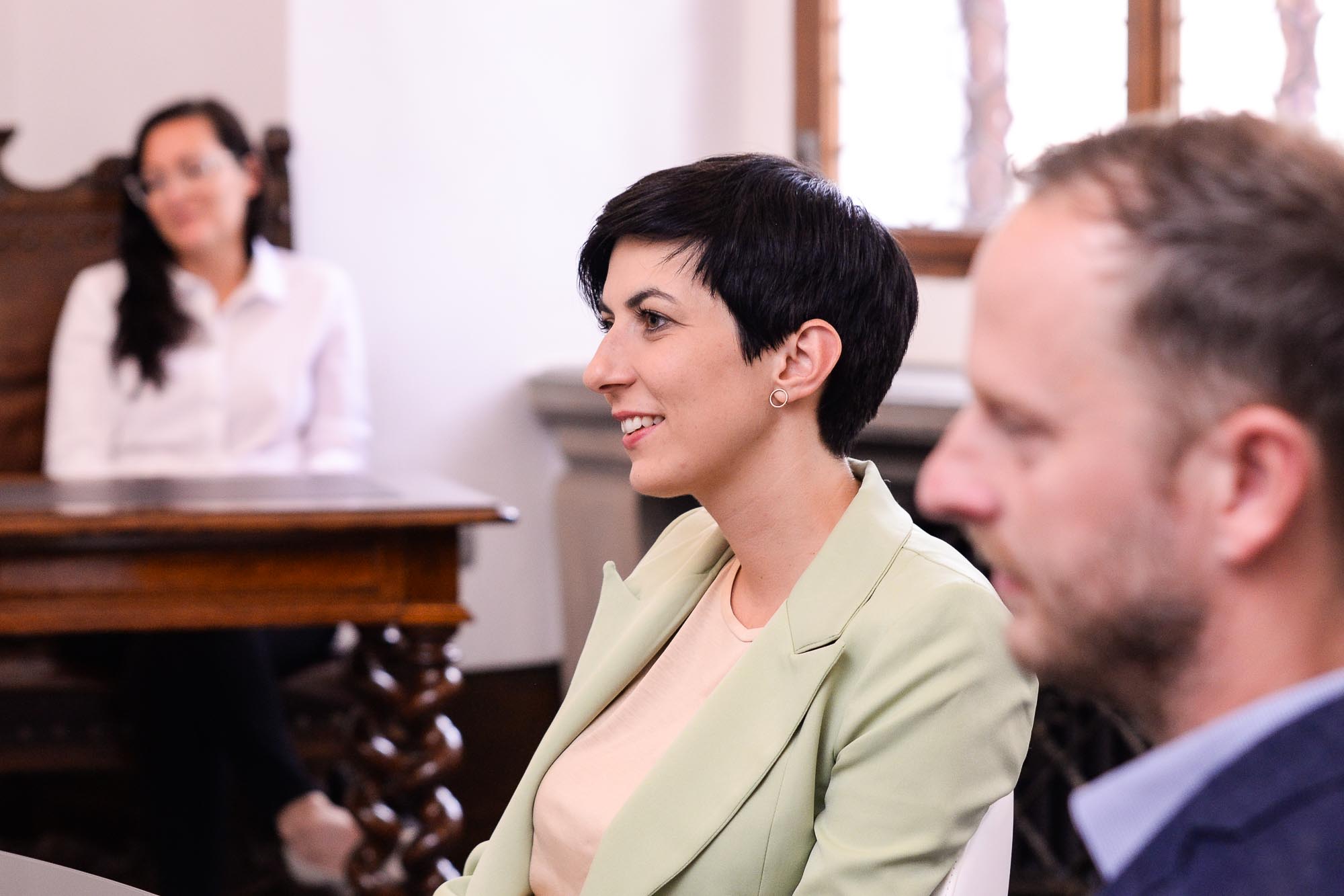 Předsedkyni PS Parlamentu České republiky Markétu Pekarovou Adamovou přivítal primátor Pavel Šindelář (foto: M. Pecuch, 15.9.2022)