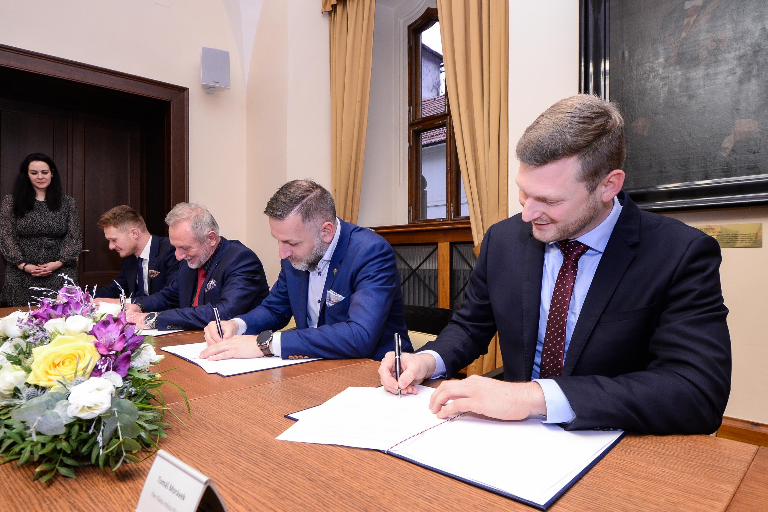 Plzeň a Plzeňský kraj podepsaly memorandum s Českým svazem cyklistiky a Cyklistikou Plzeňského kraje (foto: M. Pecuch, 6.12.2022)
