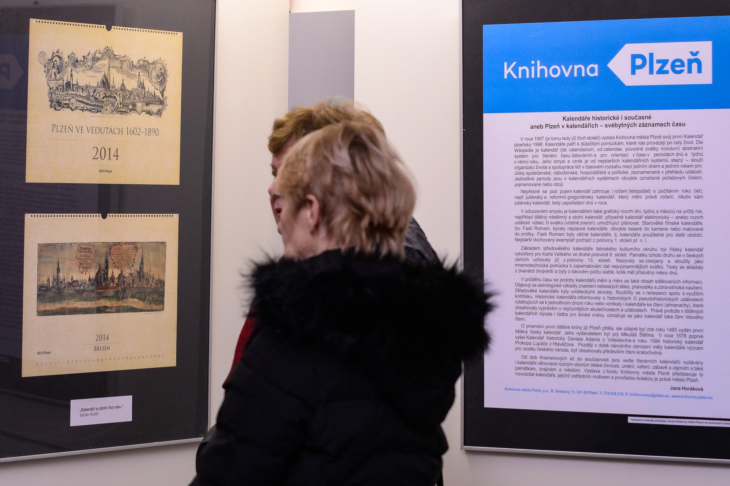 Kalendáře historické i současné aneb Plzeň v kalendářích – svébytných záznamech času (foto: M. Pecuch, 9.1.2023)