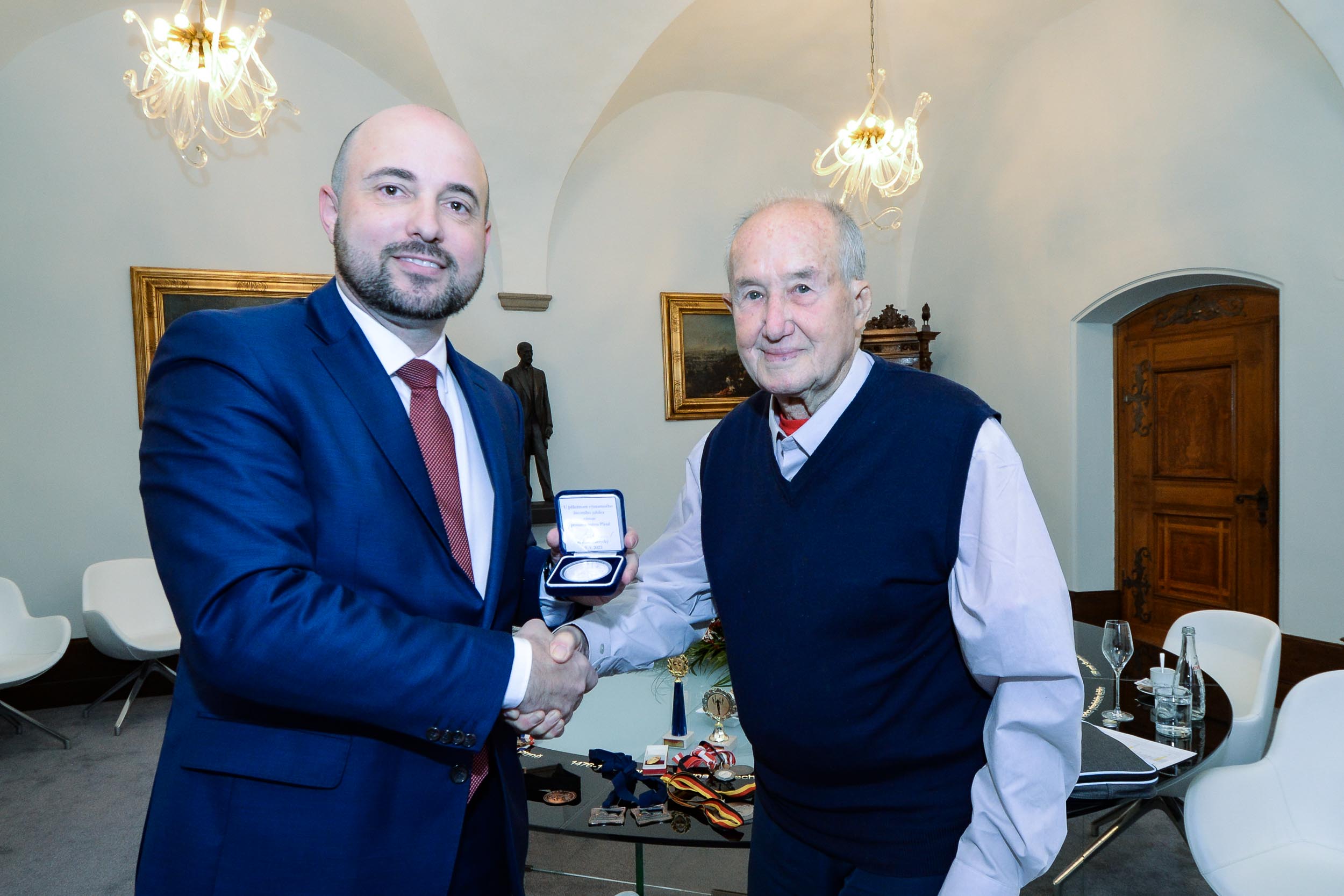 Mistr světa Rudolf Chroust oslavil pětadevadesátiny (foto: M. Pecuch, 9.1.2023)