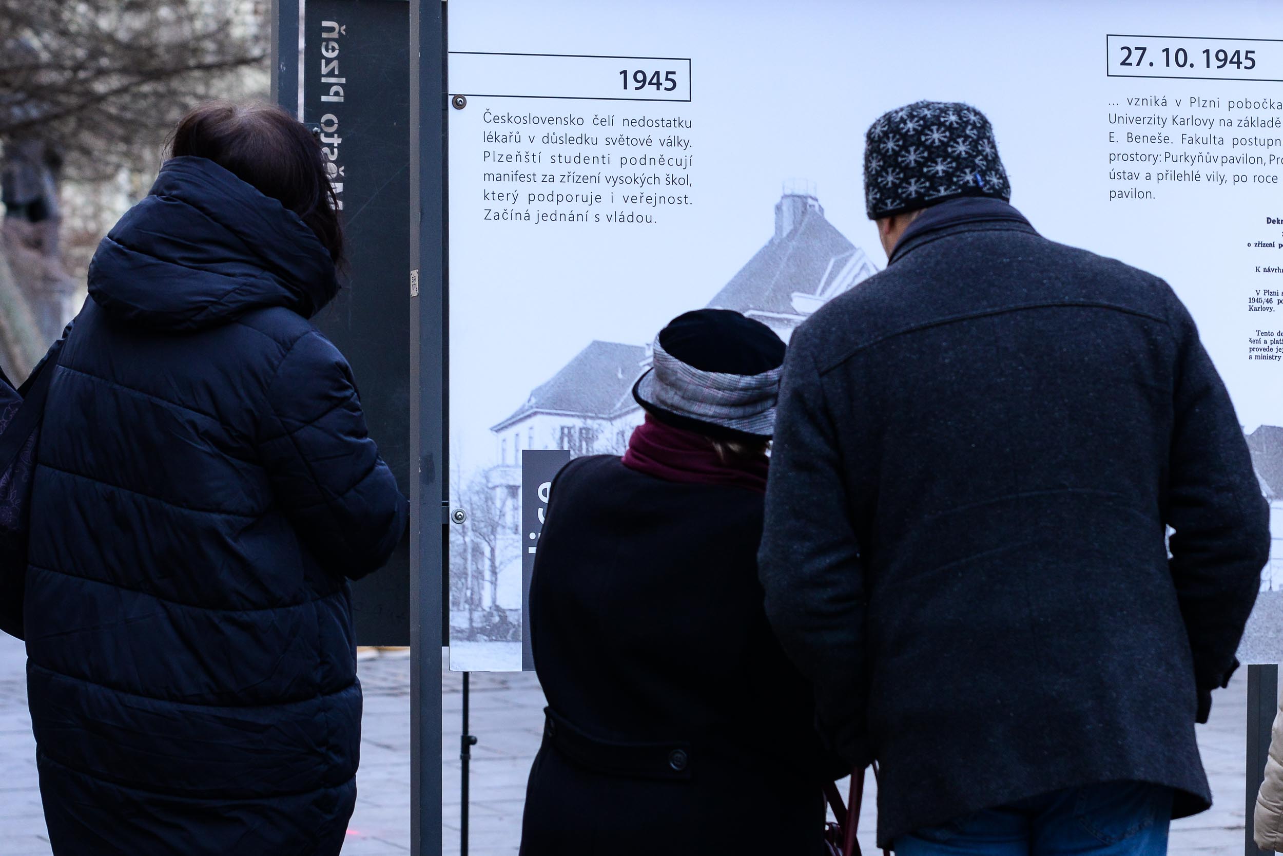 Výstava Lékařská fakulta v Plzni Univerzity Karlovy – cesta k moderní medicíně (foto: M. Pecuch, 1.2.2023)