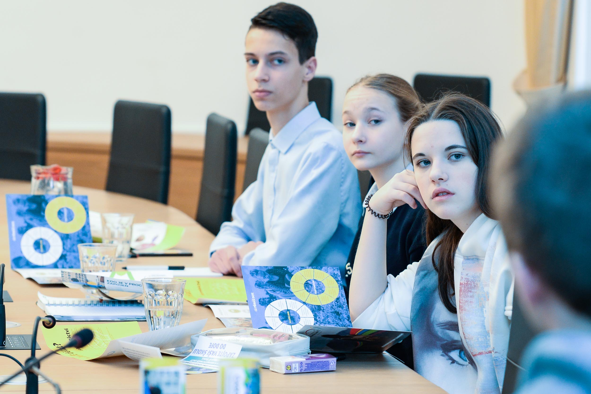 Na plzeňské radnici zasedali předsedové žákovského parlamentu (foto: M. Pecuch, 2.2.2023)