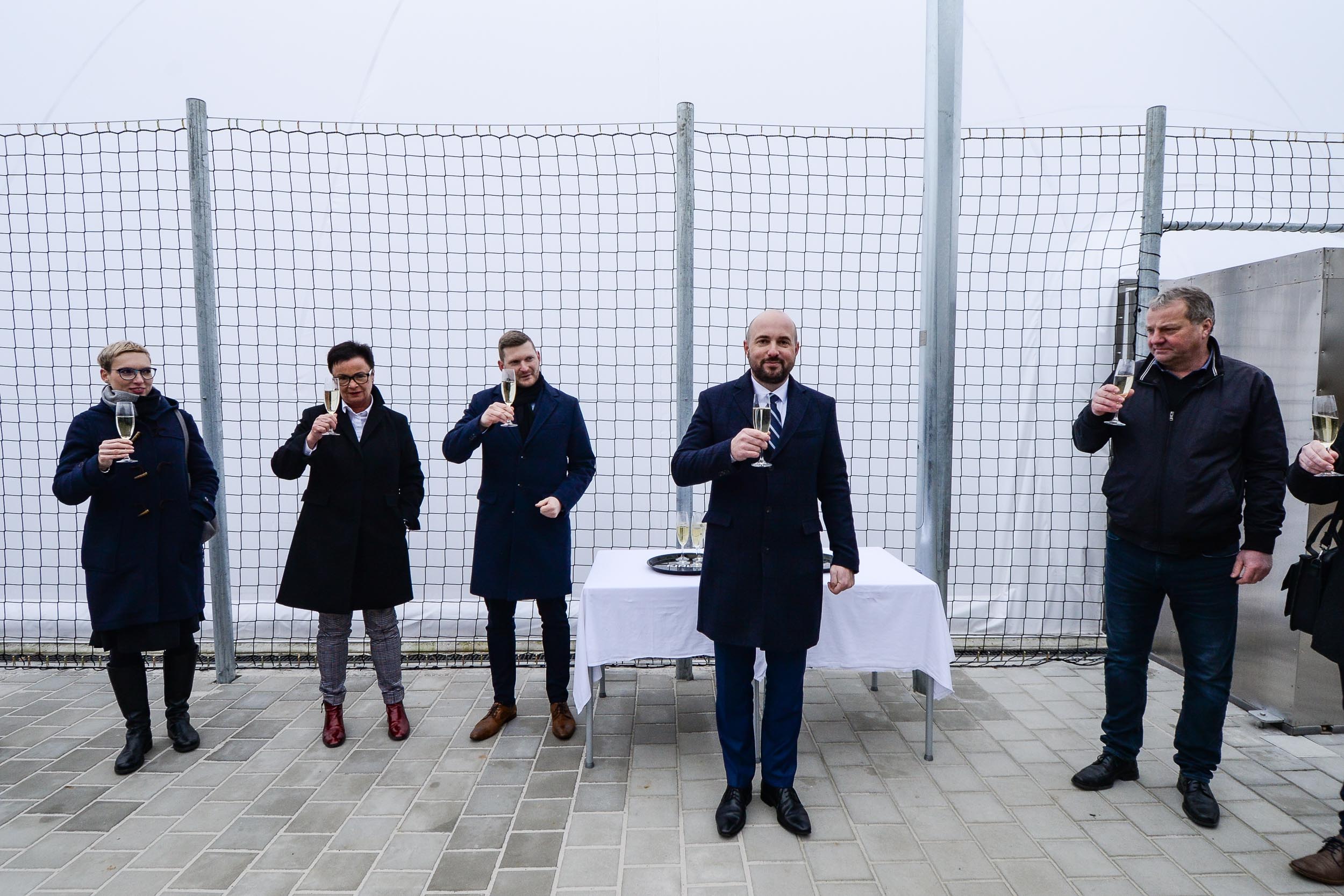 Ve Sportovním areálu na Prokopávce vystavělo město nová hřiště na plážový volejbal (foto: M. Pecuch, 14.2.2023)