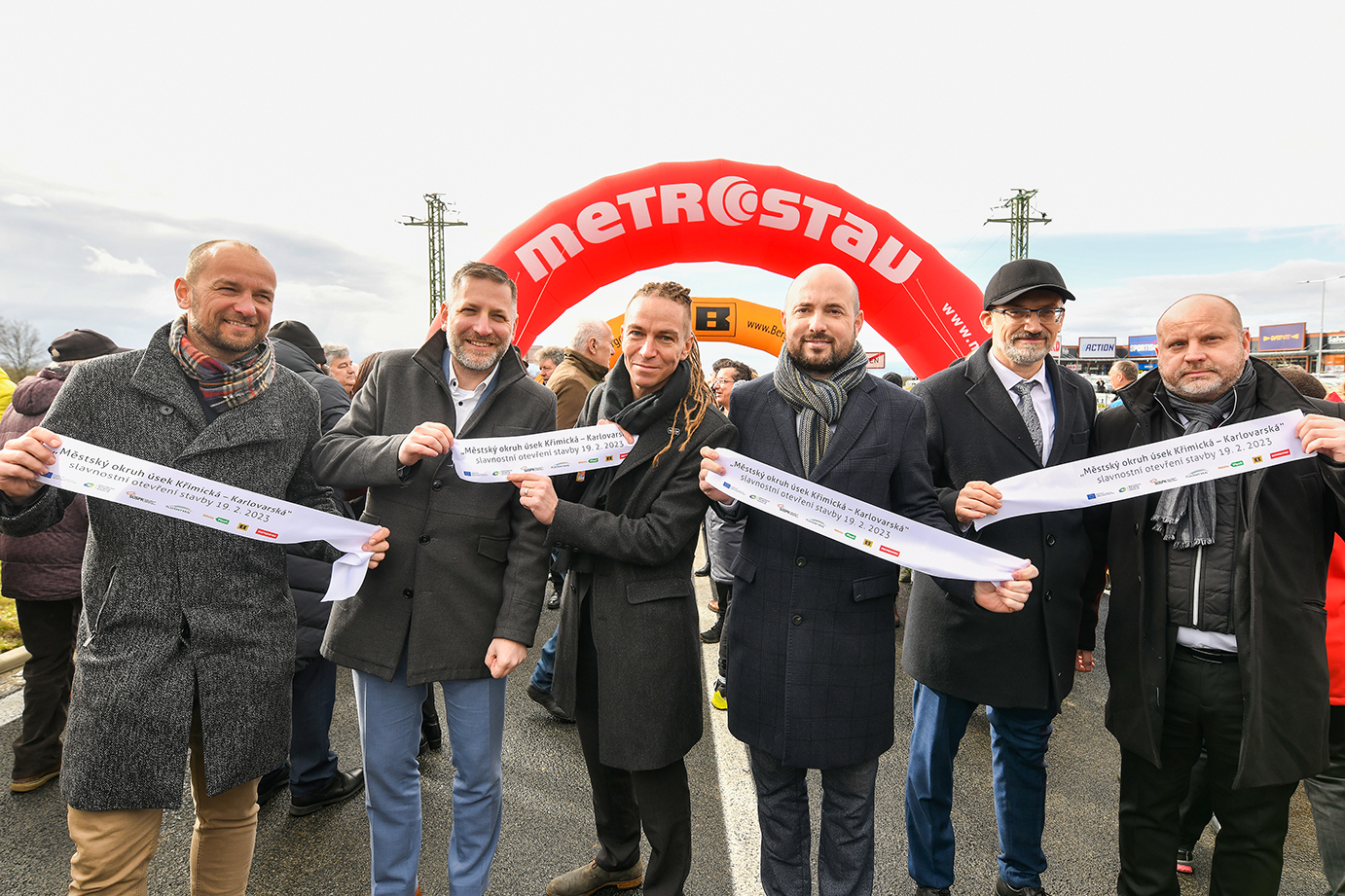 Západní okruh Plzně se otevřel řidičům (foto: M. Chaloupka, 19.2.2023)