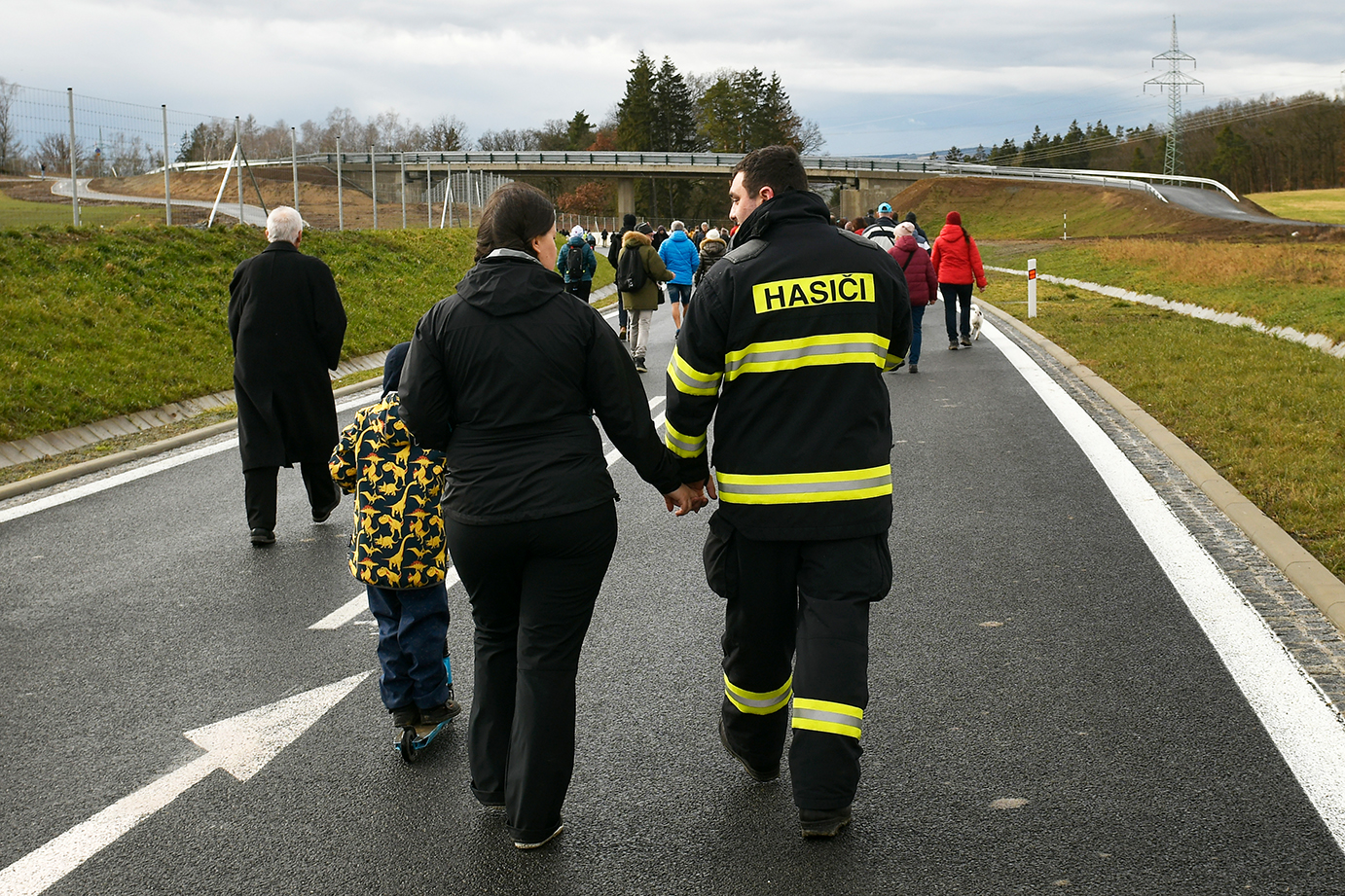 Západní okruh Plzně se otevřel řidičům (foto: M. Chaloupka, 19.2.2023)