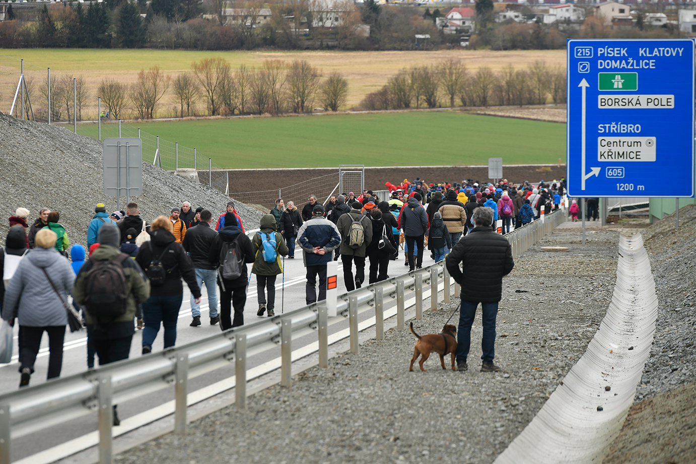 Západní okruh Plzně se otevřel řidičům (foto: M. Chaloupka, 19.2.2023)
