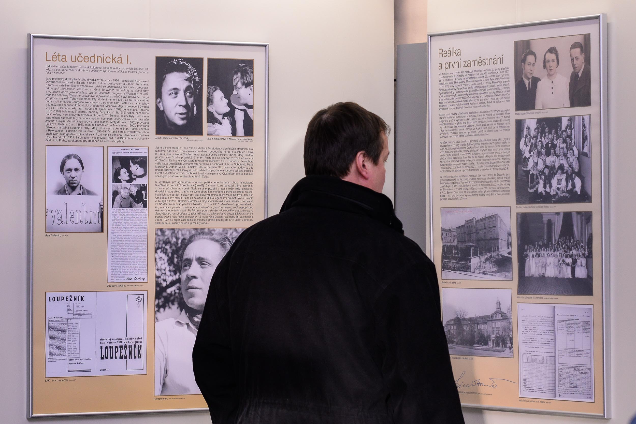 Tady jsem se narodil - výstava o Miroslavu Horníčkovi a Plzni (foto: M. Pecuch, 20.2.2023)