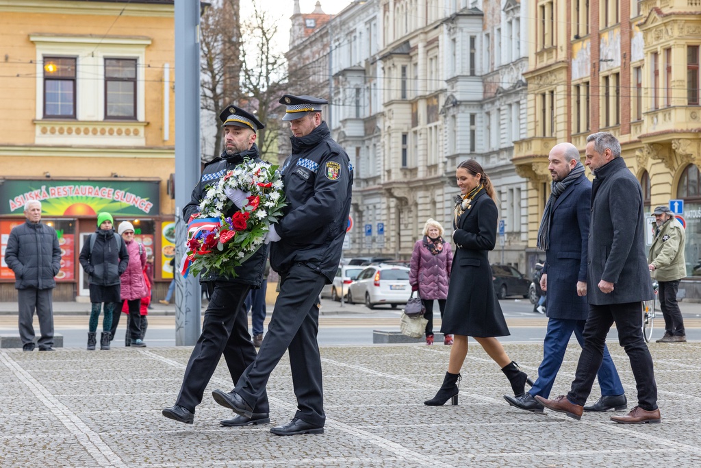 Plzeňané si připomněli 173. výročí narození T. G. Masaryka (foto: R. Muchka, 7.3.2023)