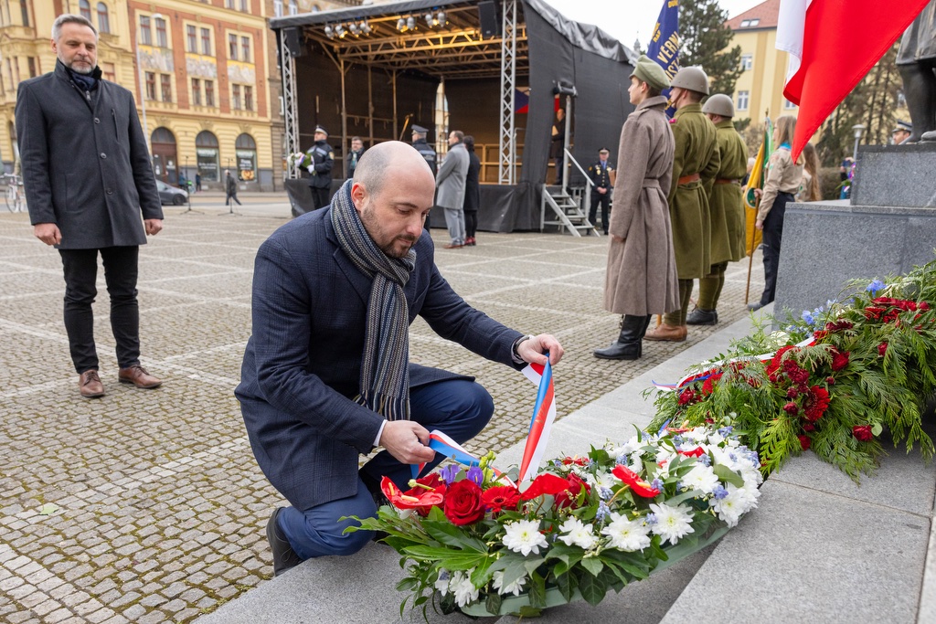 Plzeňané si připomněli 173. výročí narození T. G. Masaryka (foto: R. Muchka, 7.3.2023)