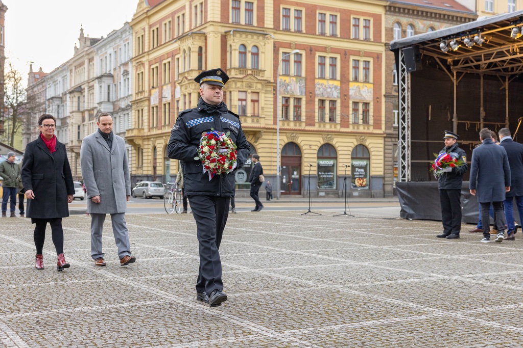 Plzeňané si připomněli 173. výročí narození T. G. Masaryka (foto: R. Muchka, 7.3.2023)