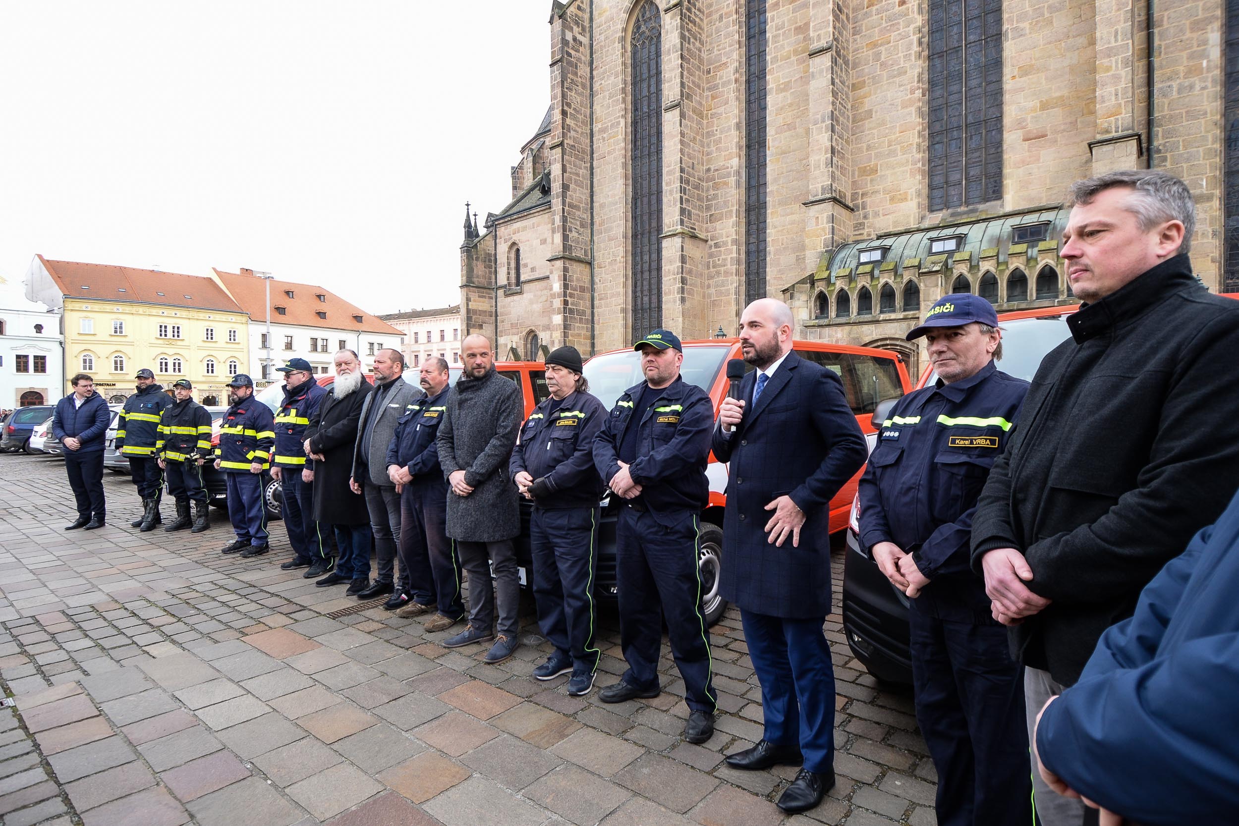 Město Plzeň předalo nová vozidla dobrovolným hasičům (foto: M. Pecuch, 15.3.2023)