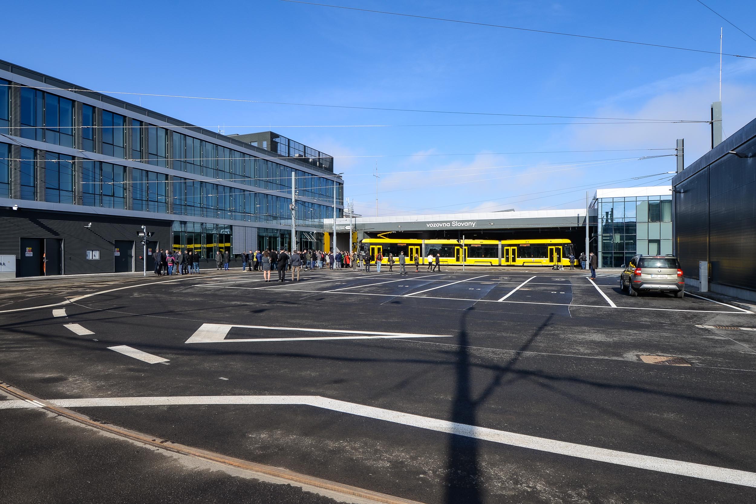 Zahájení provozu nové vozovny Slovany (foto: M. Pecuch, 16.3.2023)