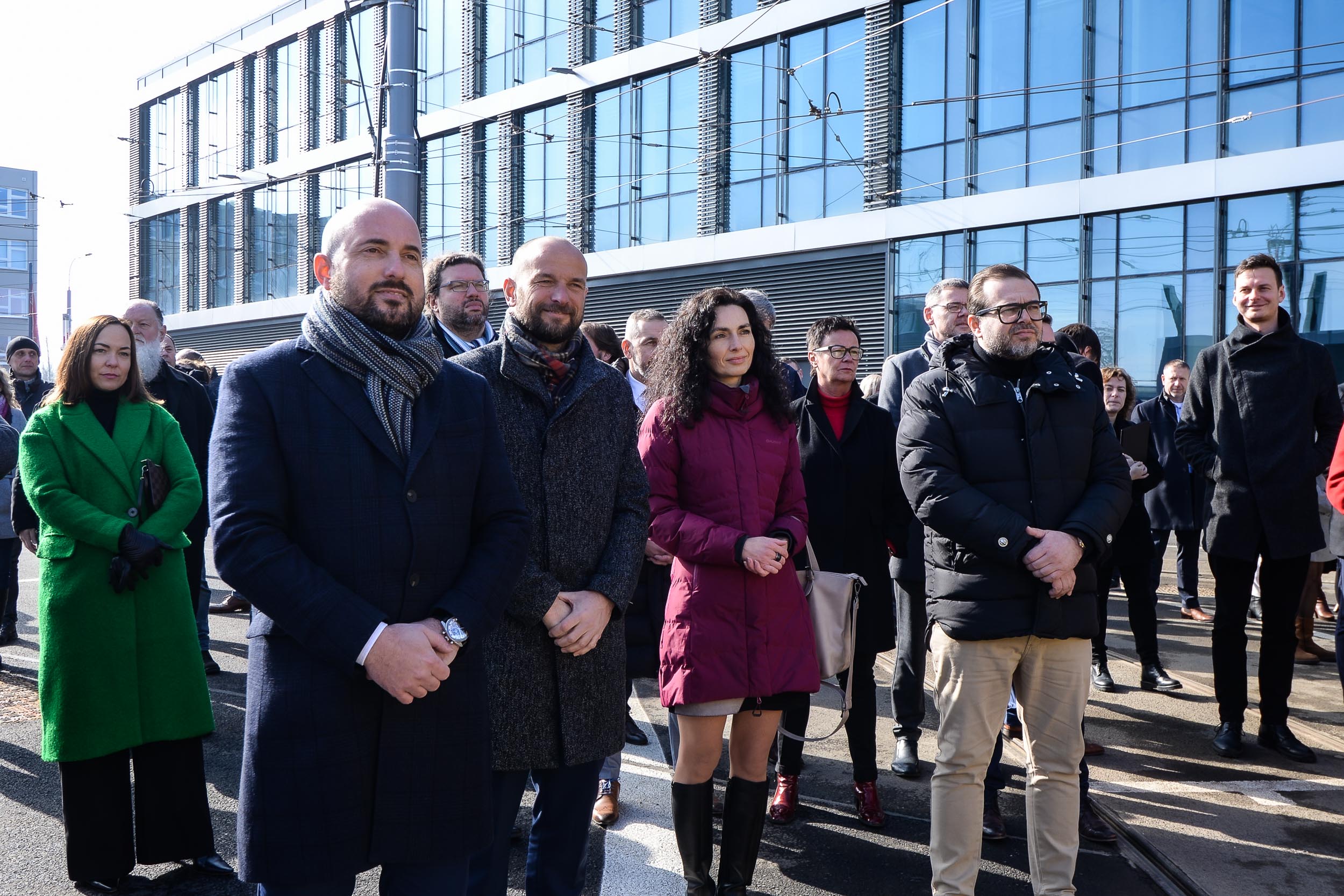 Zahájení provozu nové vozovny Slovany (foto: M. Pecuch, 16.3.2023)