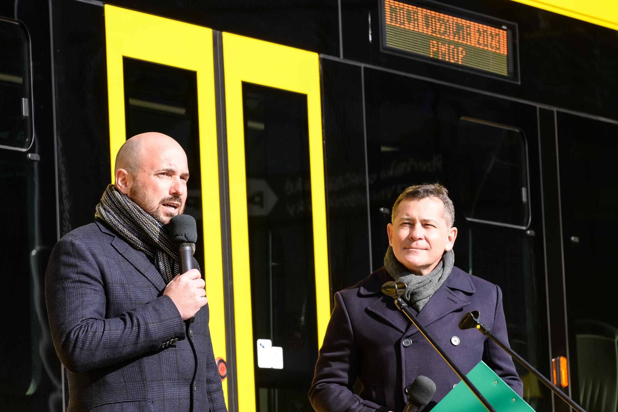 Zahájení provozu nové vozovny Slovany (foto: M. Pecuch, 16.3.2023)