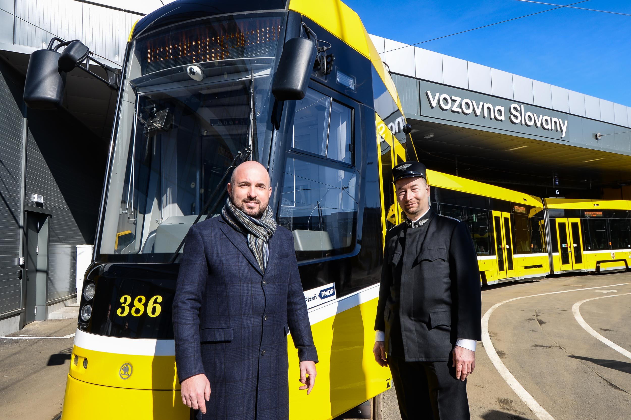 Zahájení provozu nové vozovny Slovany (foto: M. Pecuch, 16.3.2023)