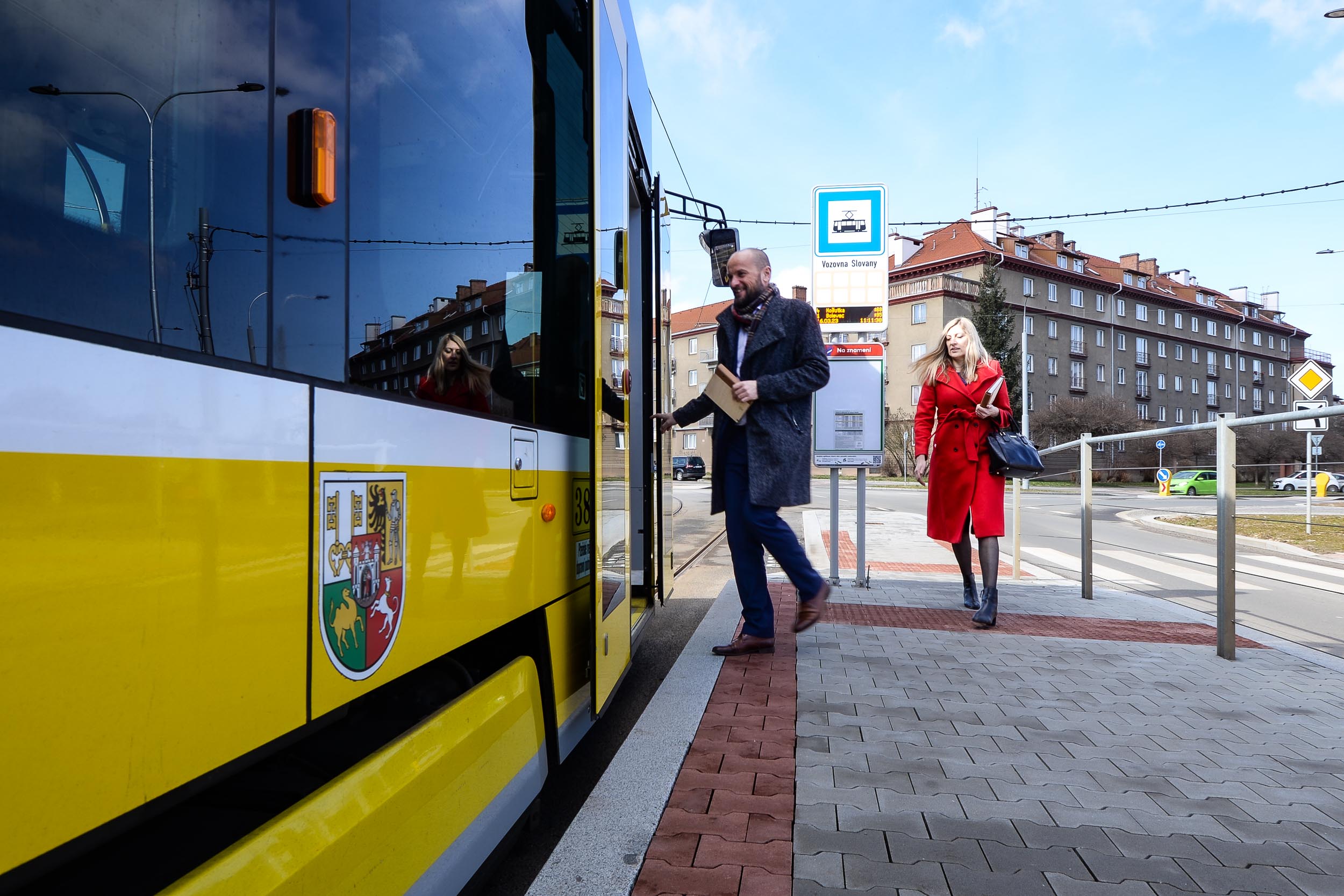 Zahájení provozu nové vozovny Slovany (foto: M. Pecuch, 16.3.2023)