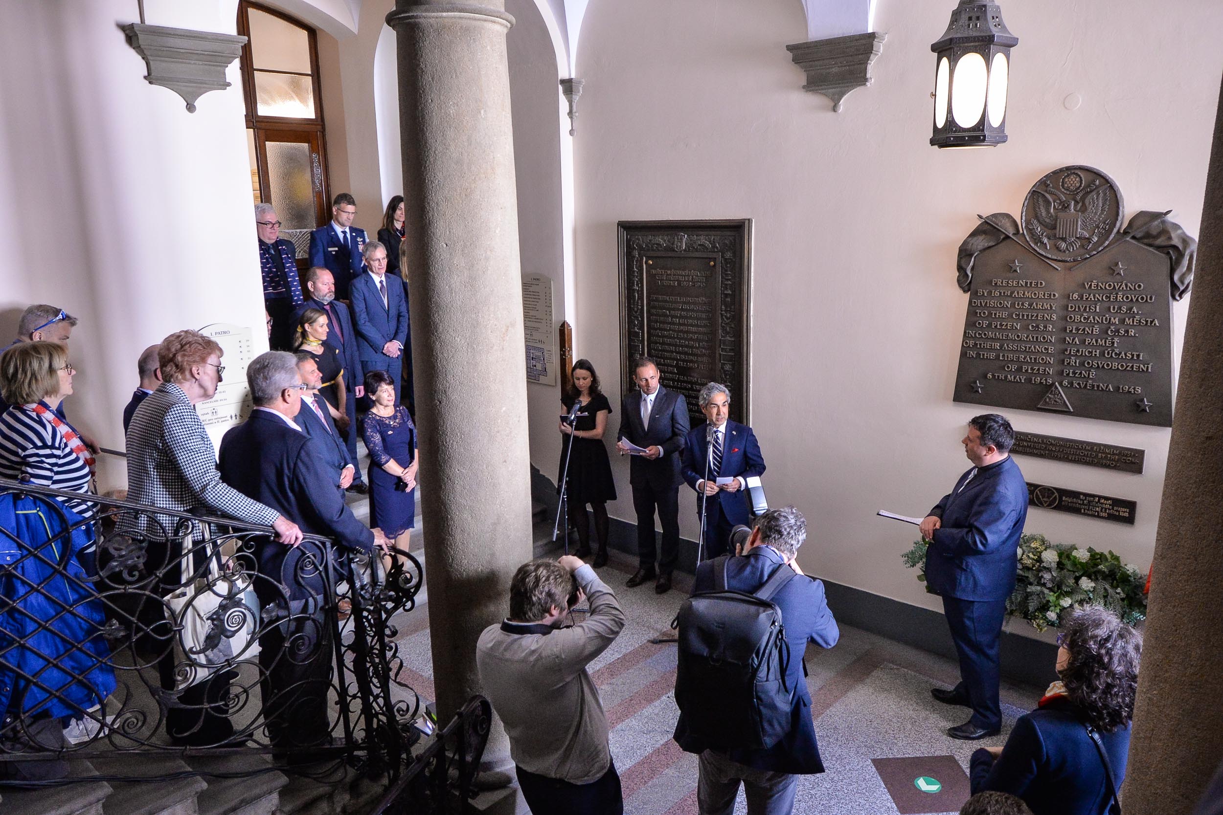 Slavnosti svobody 2023 - Setkání a pietní akt na plzeňské radnice (foto: M. Pecuch, 6.5.2023)