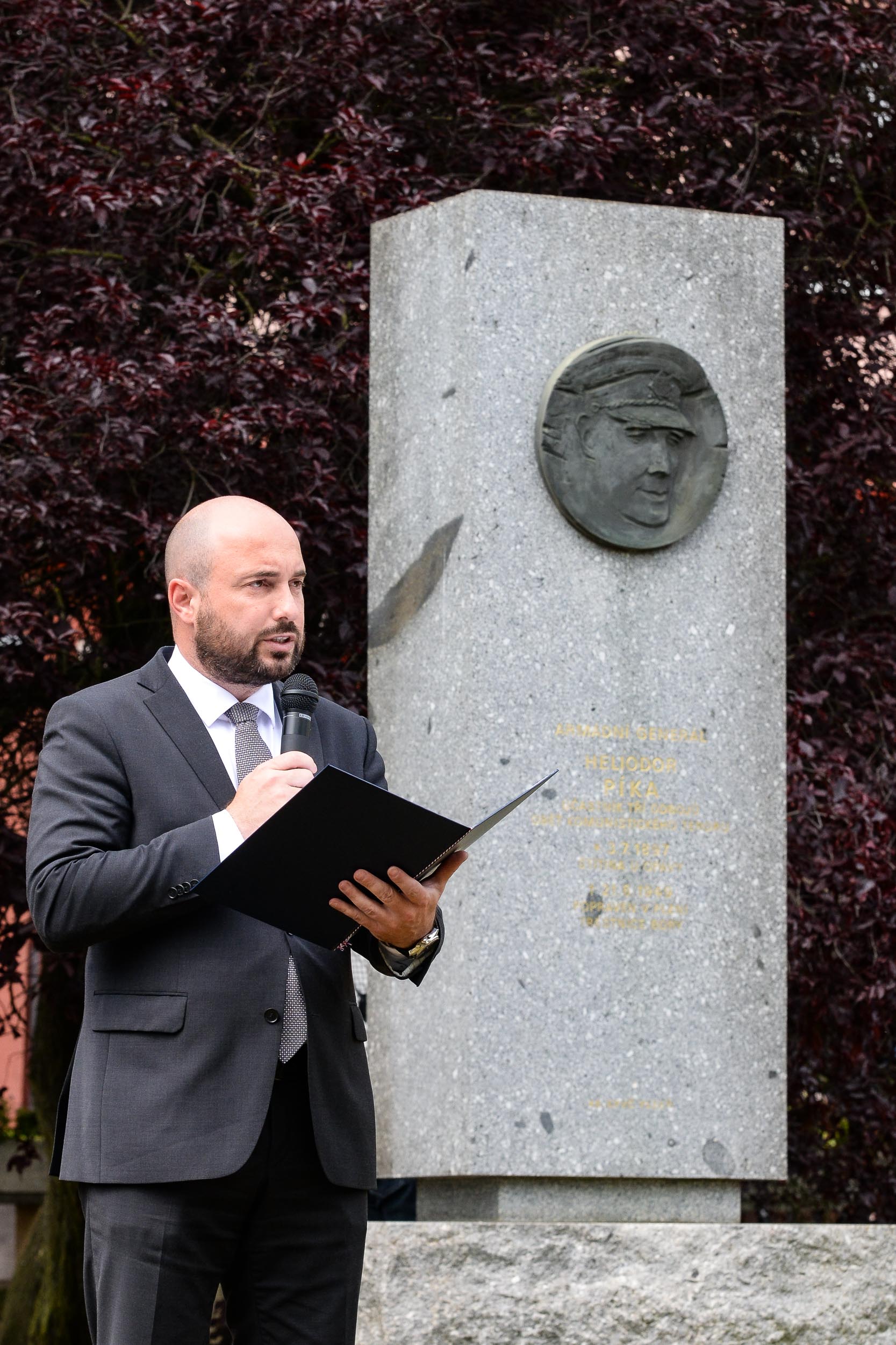 V Plzni připomněli památku generála Píky (foto: M. Pecuch, 21.6.2023)