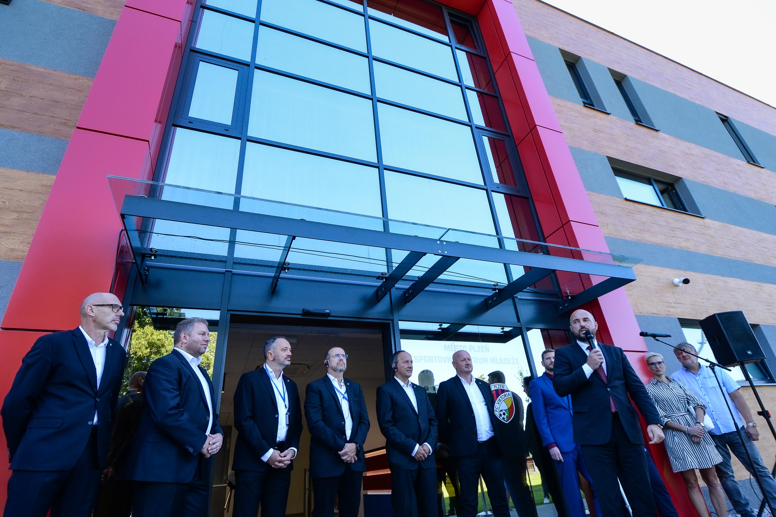 Zázemí tréninkového centra Štruncovy sady bylo dnes slavnostně otevřeno (foto: M. Pecuch, 11.8.2023)