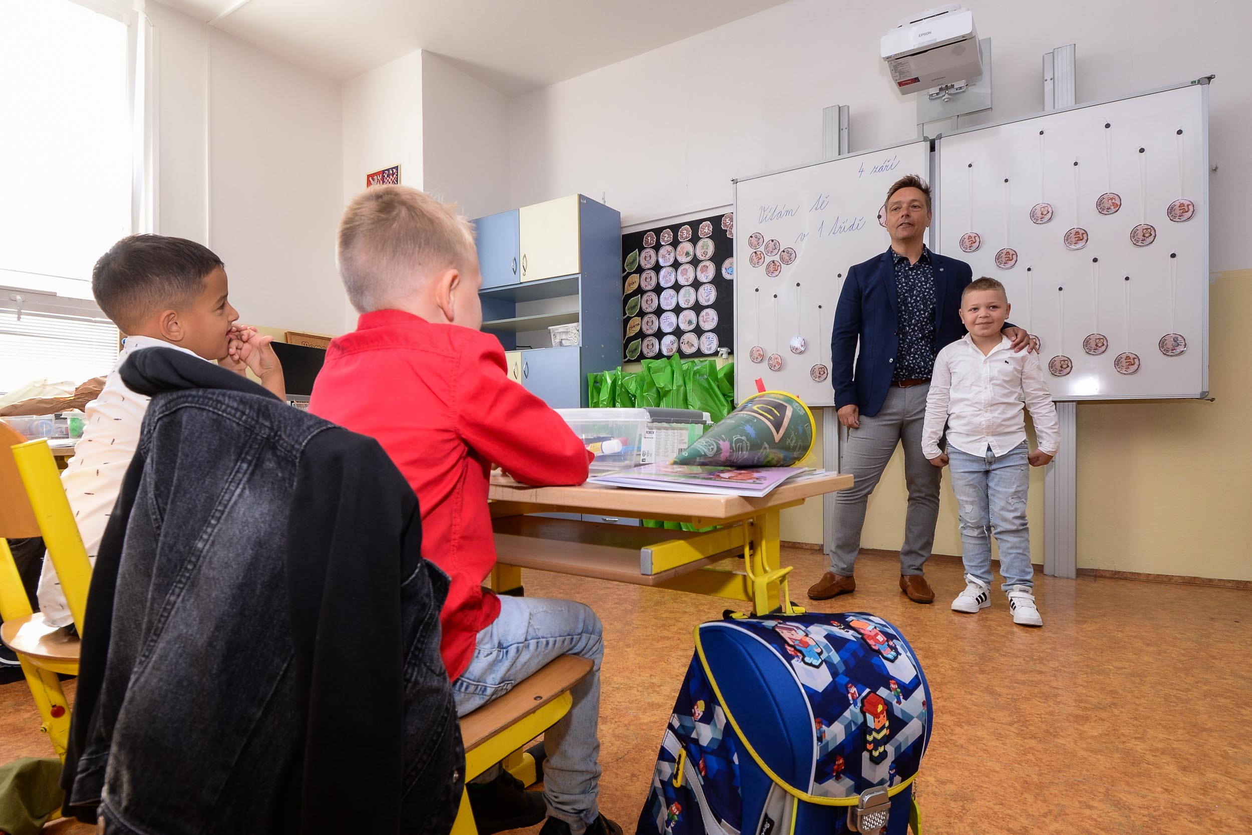 První školní den na 33. ZŠ v Plzni (foto: M. Pecuch, 4.9.2023)