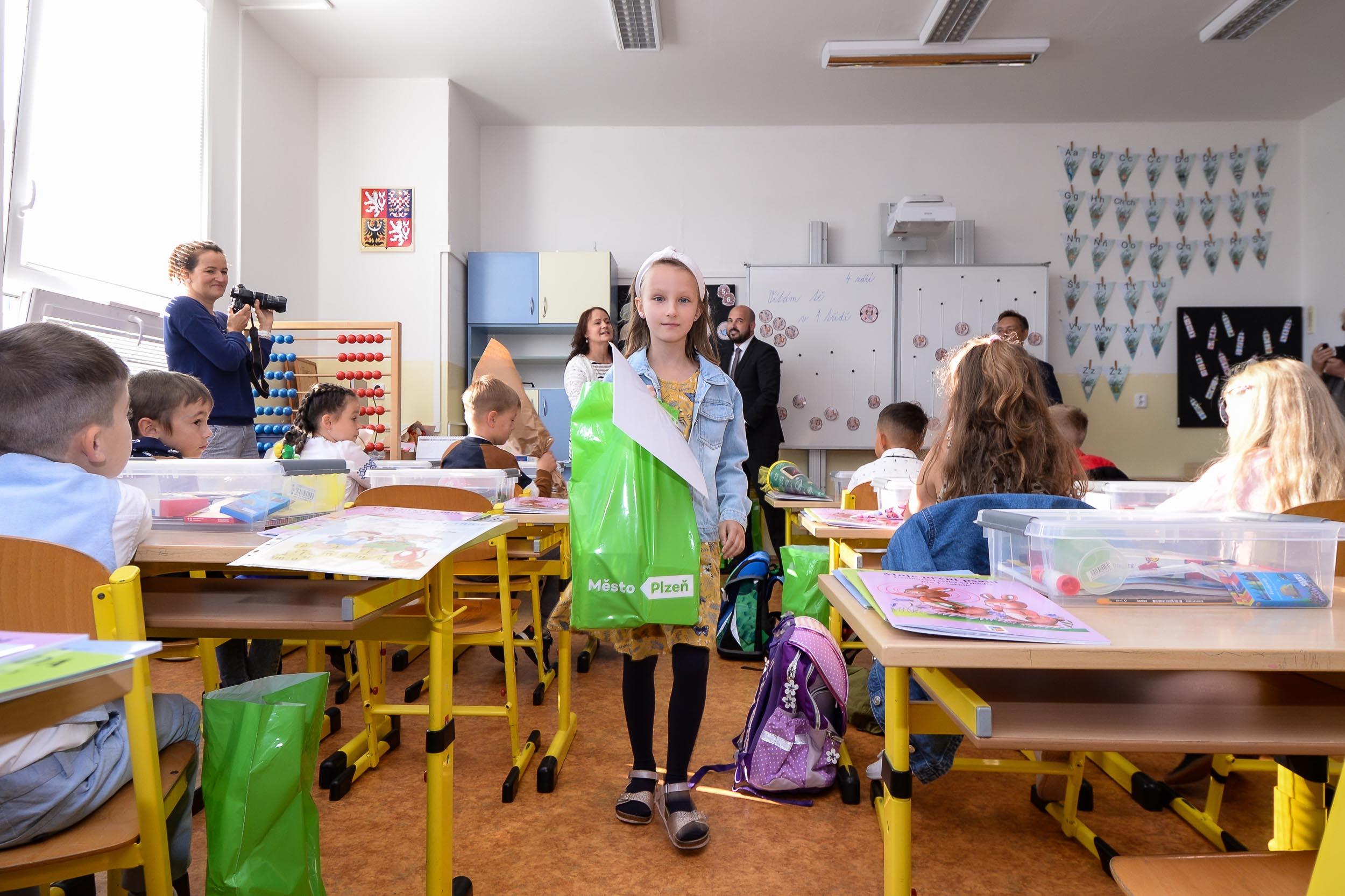 První školní den na 33. ZŠ v Plzni (foto: M. Pecuch, 4.9.2023)