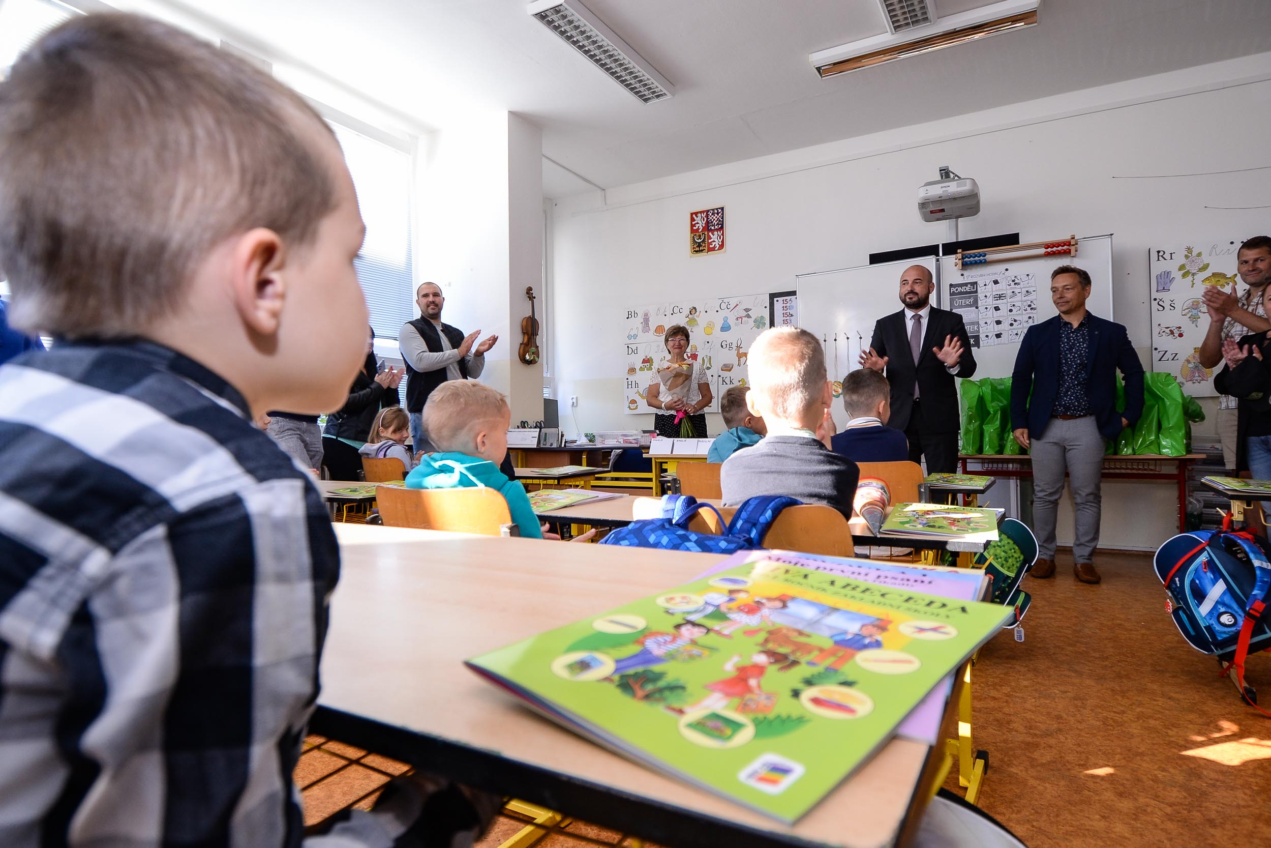 První školní den na 33. ZŠ v Plzni (foto: M. Pecuch, 4.9.2023)