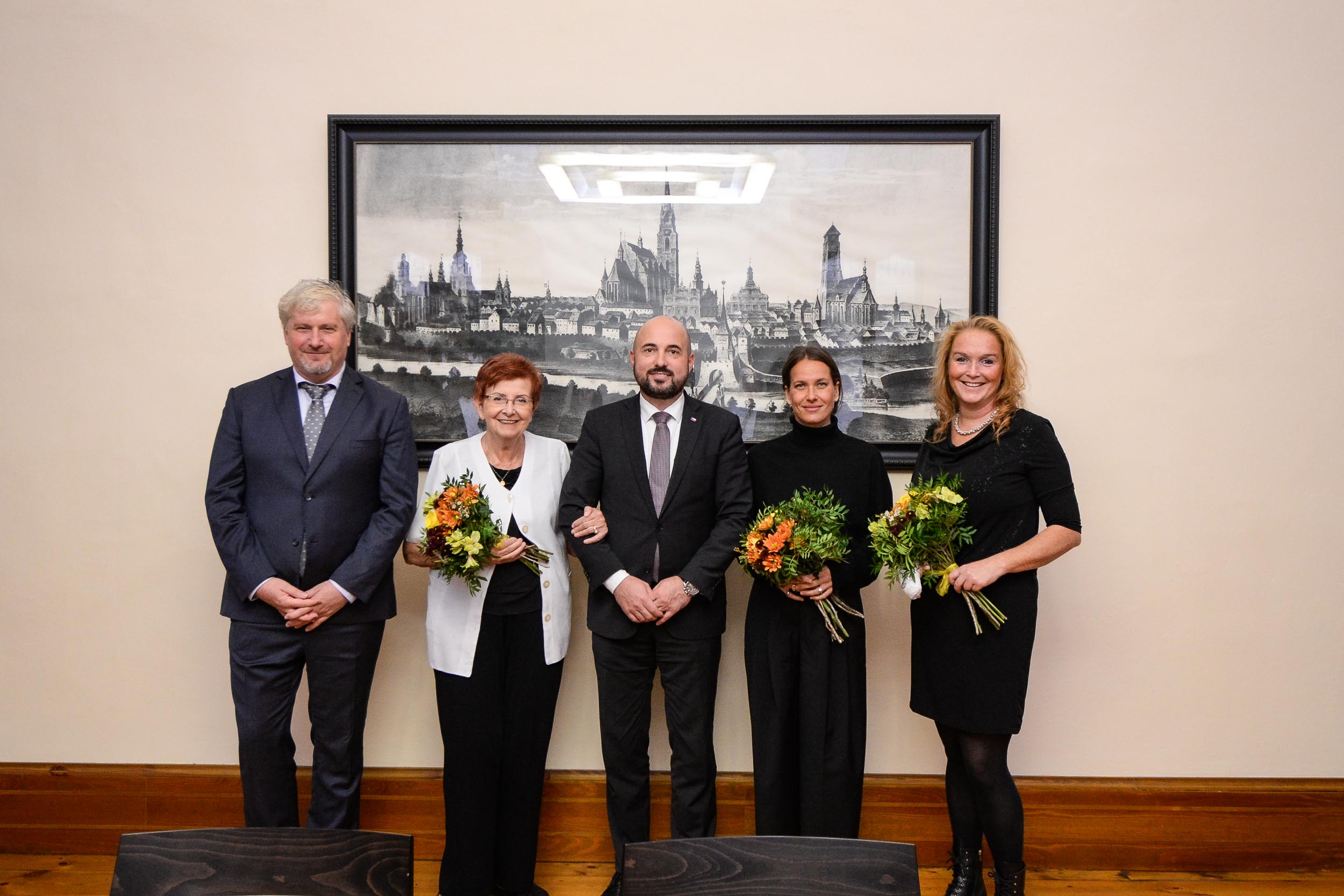 Světoznámou tenistku Barboru Strýcovou i další tři významné osobnosti ocenilo město Plzeň (foto: M. Pecuch, 28.10.2023)